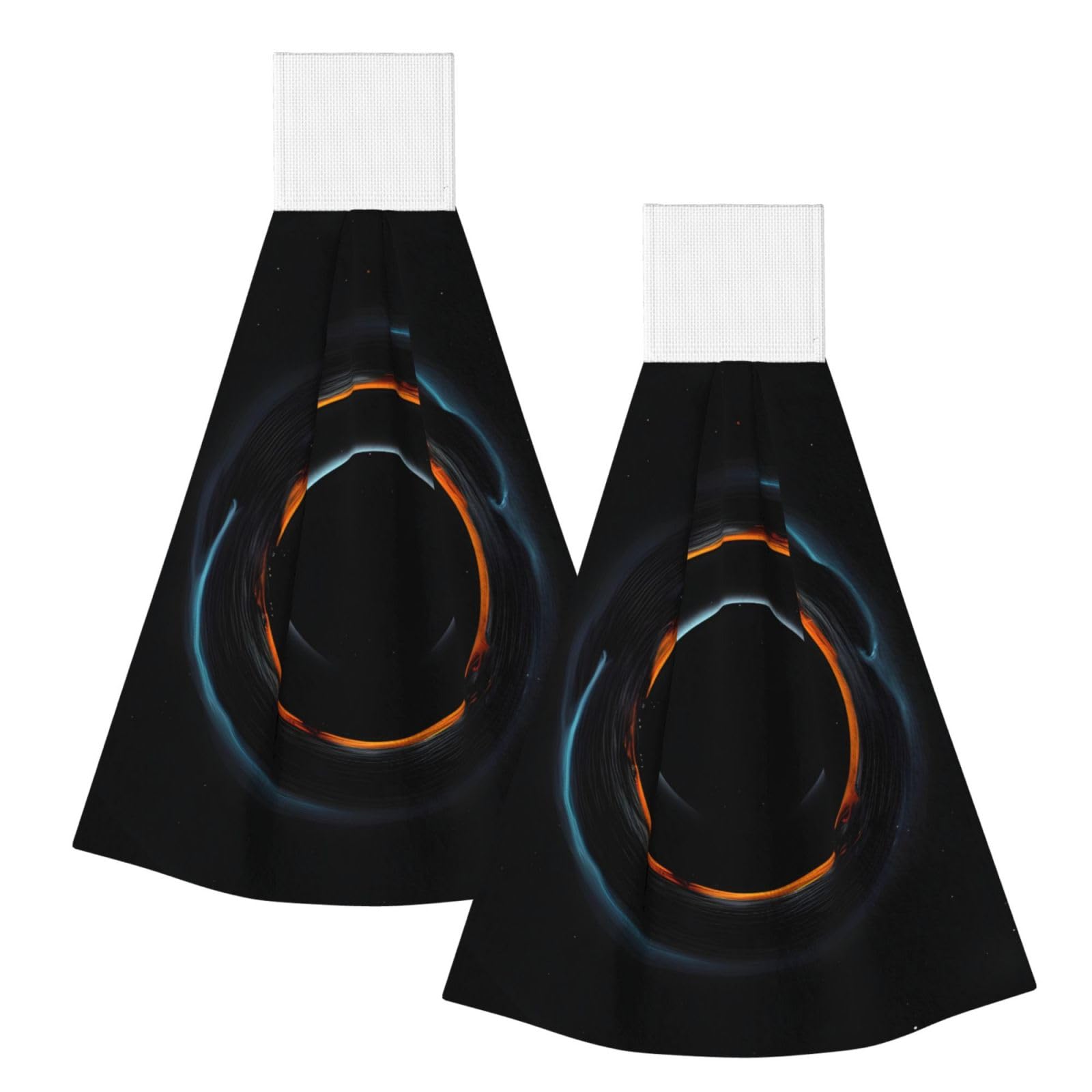 WUPngg Mysterious Cosmic Black Holes Bathroom Tie Towels/Dish Cloth,Kitchen Hanging Towel, Coral Fleece Dry Cleaning Hand Dishcloths One Size