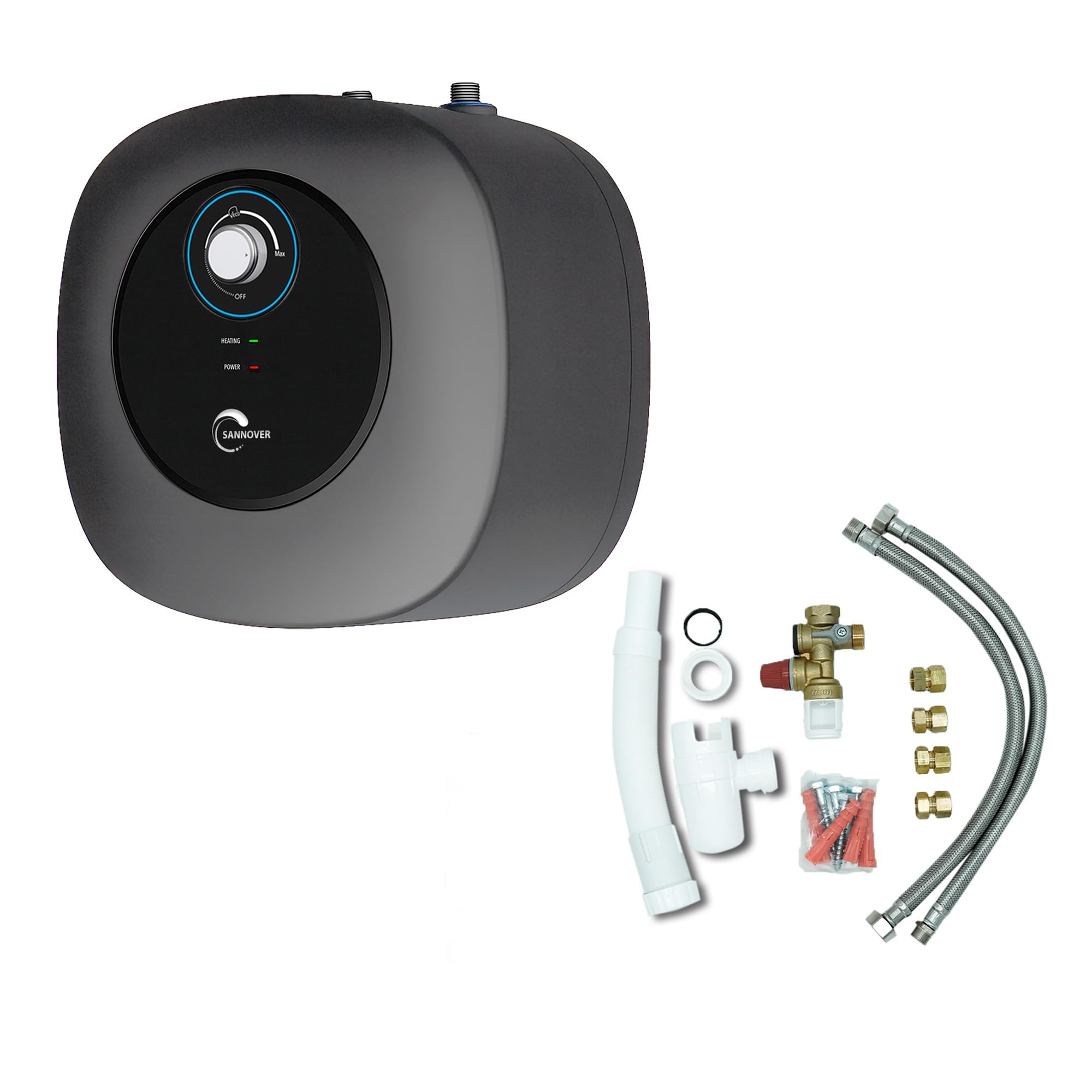 Chauffe Eau Electrique ADROS Sous Evier Sannover + Kit d'Installation Complet NF (30, Litres)