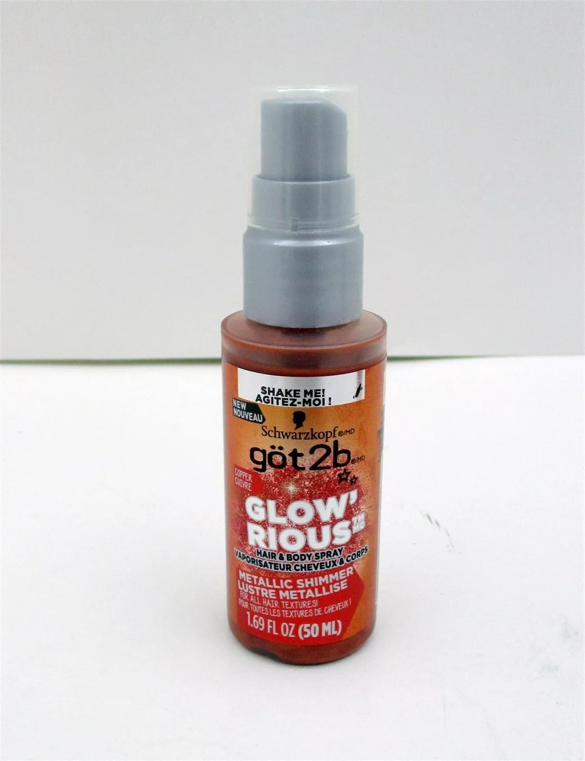 got2b GLOW'RIOUS Metallic Shimmer Hair Glitter & Body Glitter Duel Spray 1.69oz (Bronze)