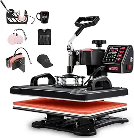 110V, 5 em 1 Prensa Termica, Maquina de Estampar Camisetas, Máquinas de Prensa Térmica Transferência de Calor por para Camisetas Chapéu, Prensa Termica Sublimação, Sublimação