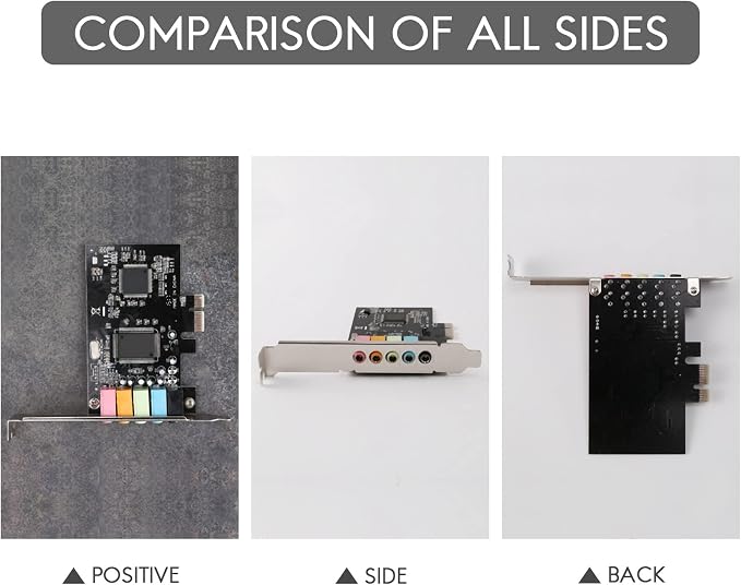 Tarjeta de sonido PCIe 5.1 con bracket bajo perfil miniatura 2