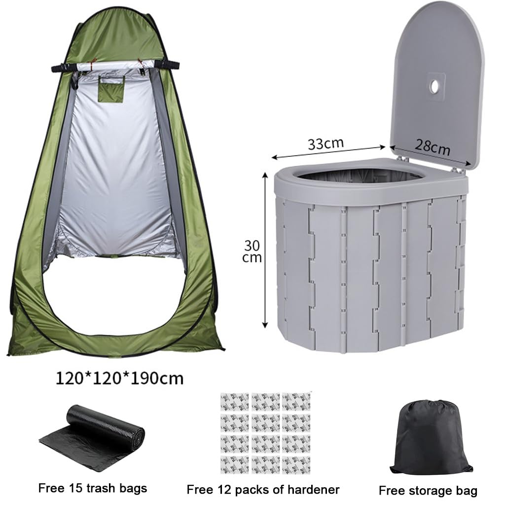Tragbares Töpfchen für Camping Folding Tragbare Toilette für Erwachsene Auto WC Camp Toilette Outdoor Toilette für Boot/Wandern/Lange Reisen/Reise/Strand