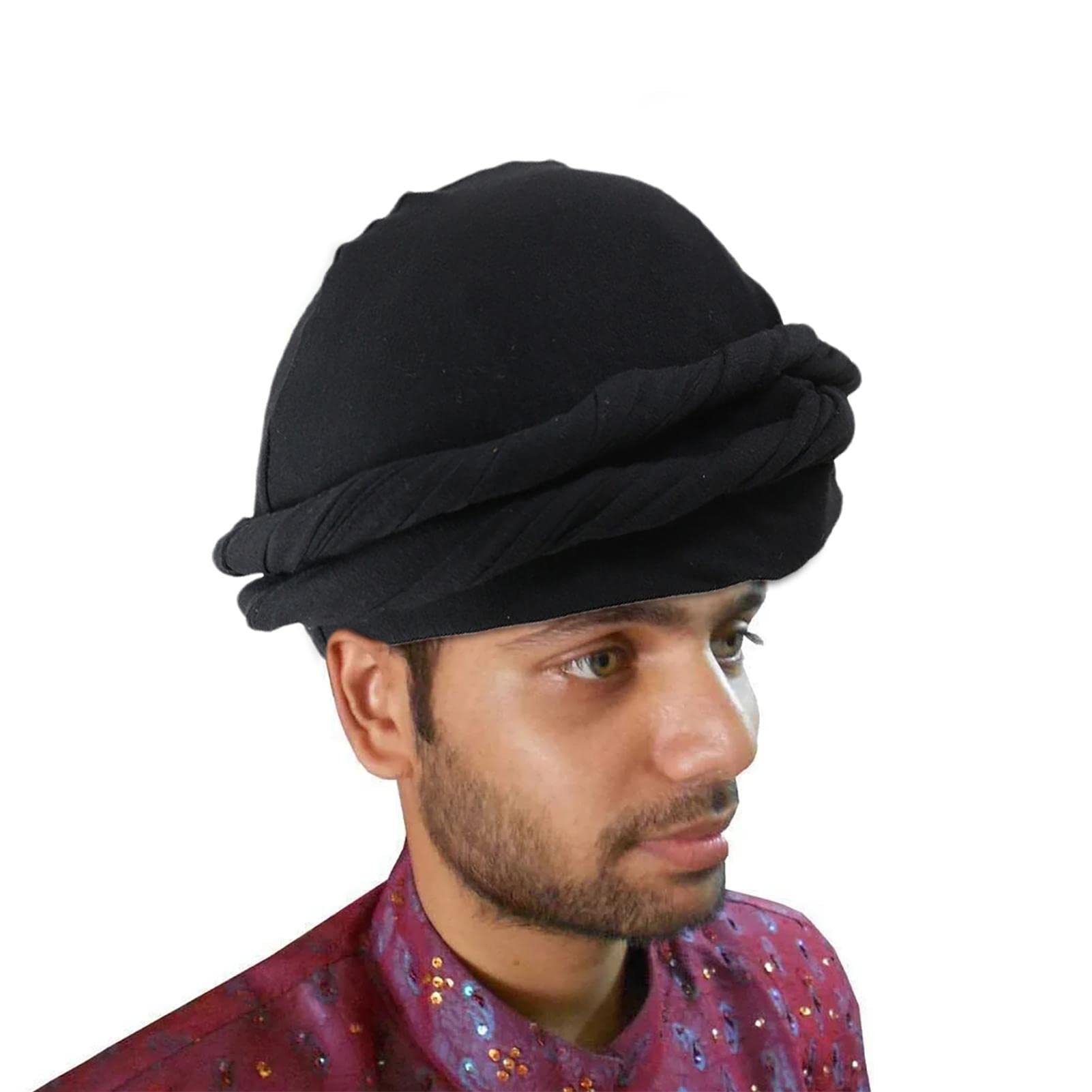 HiyyFloy Turban Vintage Pour Hommes - Twist Head Wraps Durag Avec Gland Et Écharpe Pré-attachée