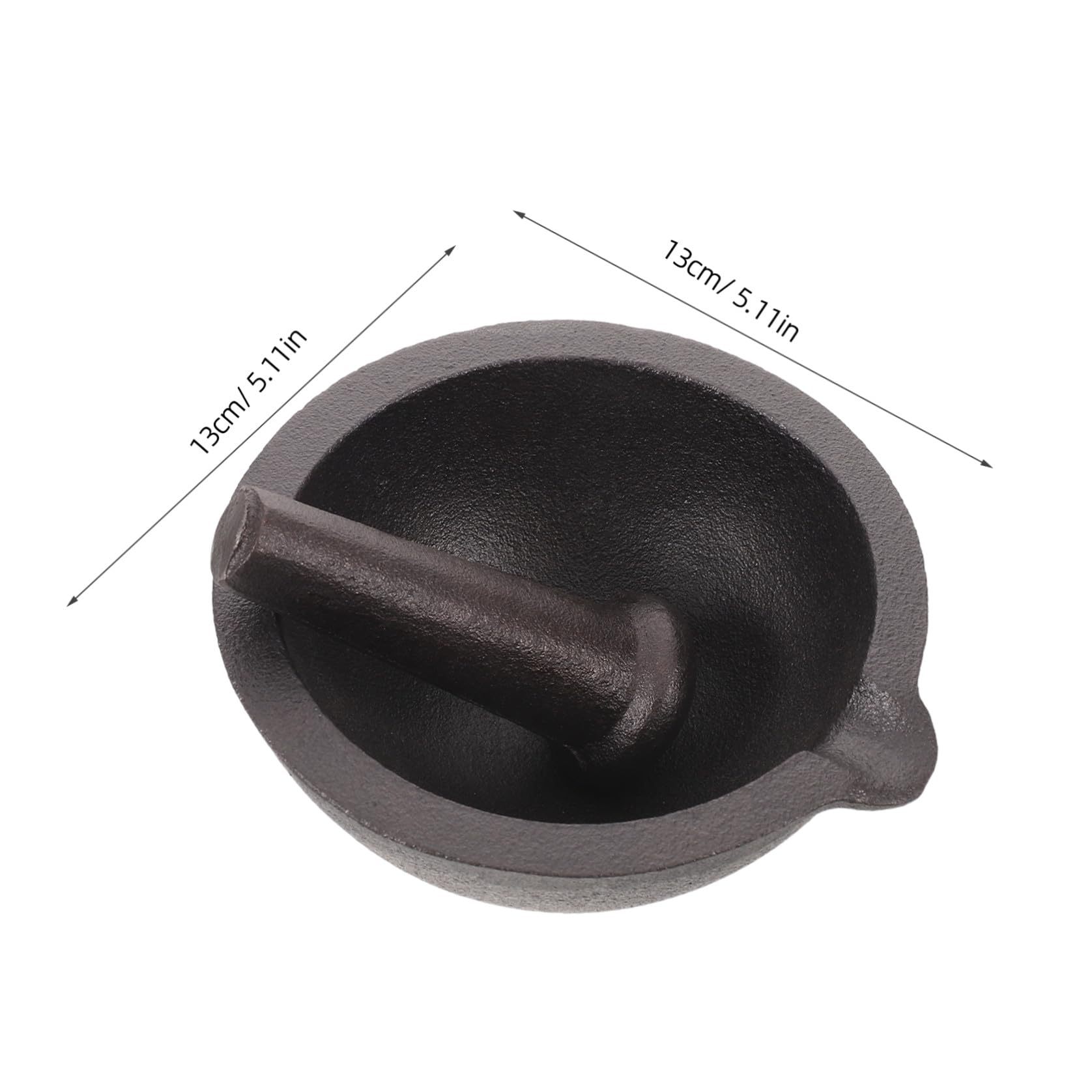 Mortier et Pilon en Fonte Noire, Broyage Manuel Polyvalent Cuisine