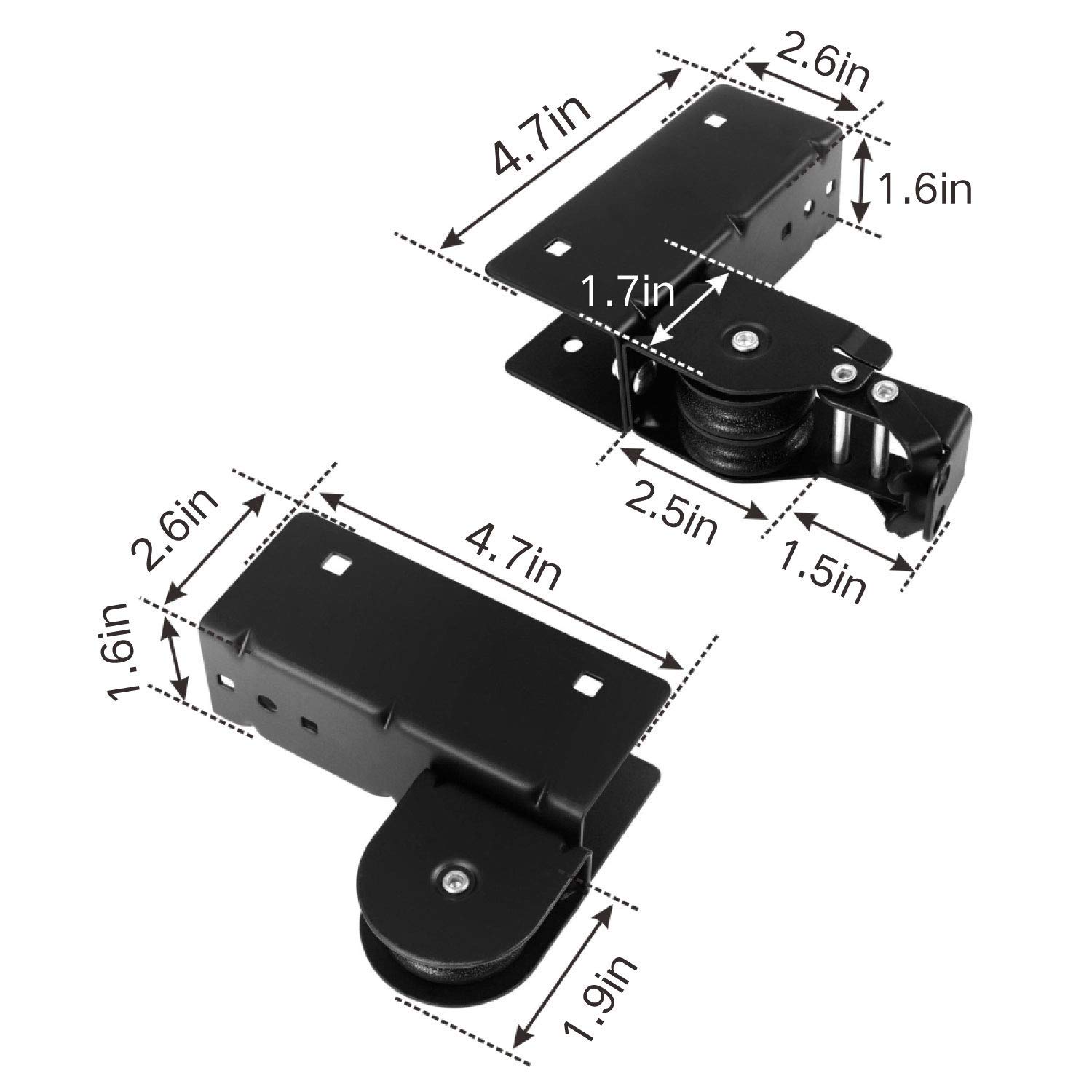 Image secondaire de ASMSW Support de plafond pour kayak - Système de poulie pour kayak - Capacité de 45,4 kg - Avec sangles