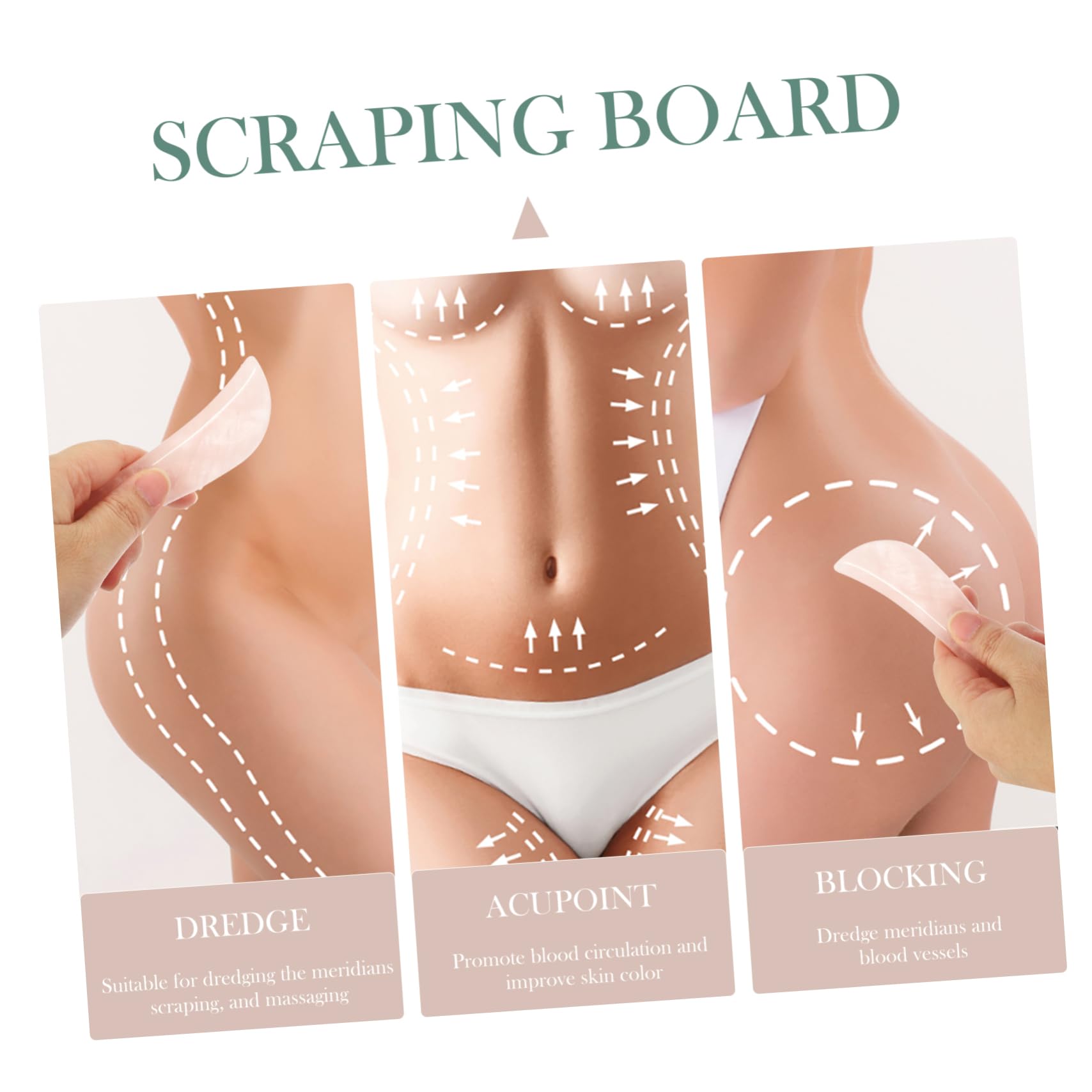 minkissy 4 piezas de jade tabla de raspado Jade Gua Sha herramienta piedra Gua Sha raspado placa de raspado facial masajeador facial masaje jade herramienta de masaje raspado piedra rosa cristal jade