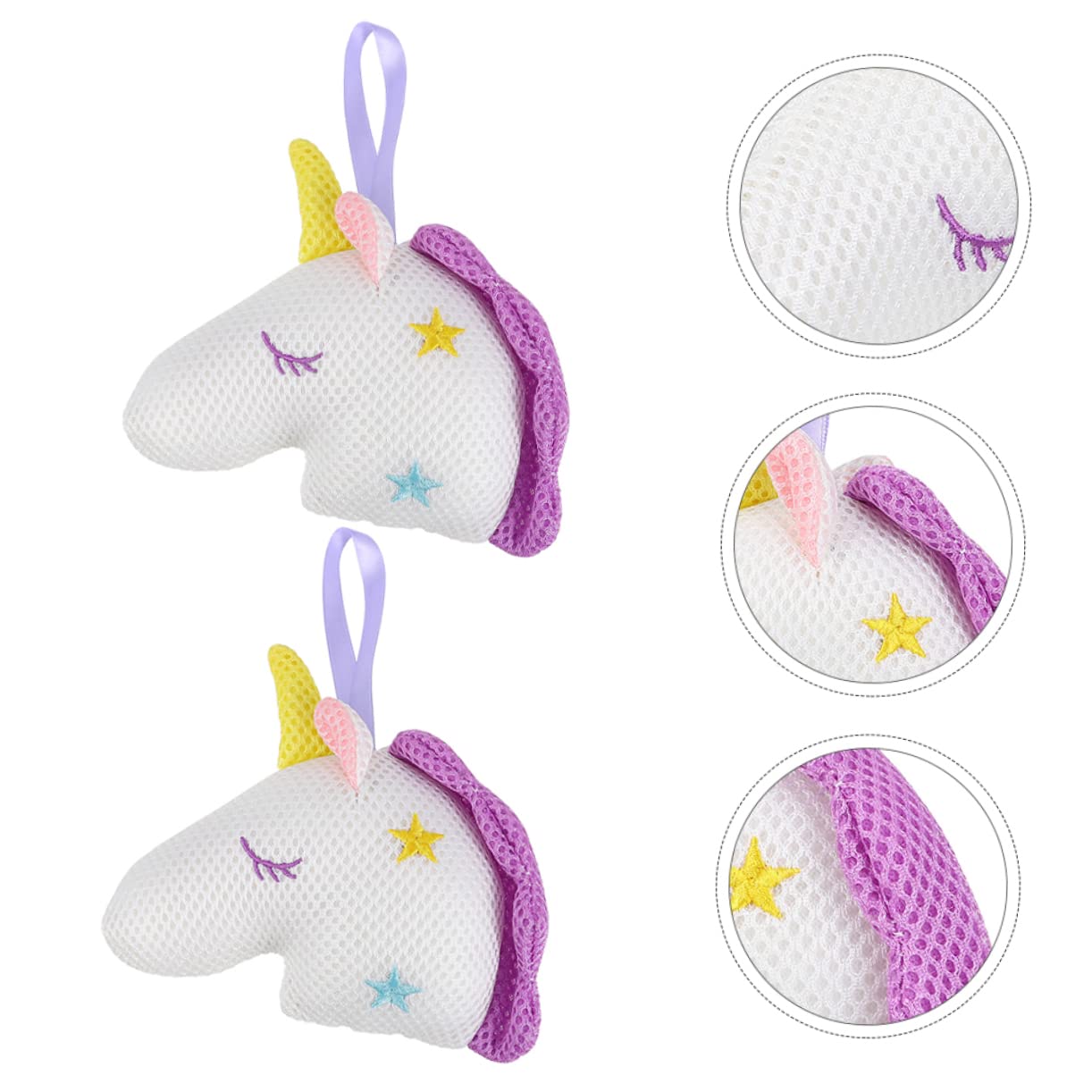 Beavorty 6piezas Esponjas De Baño De Unicornio Exfoliantes y Divertidos Bolas De Para Adultos y Diseño Adorable Fuerte y Perfectos Para Higiene Diaria