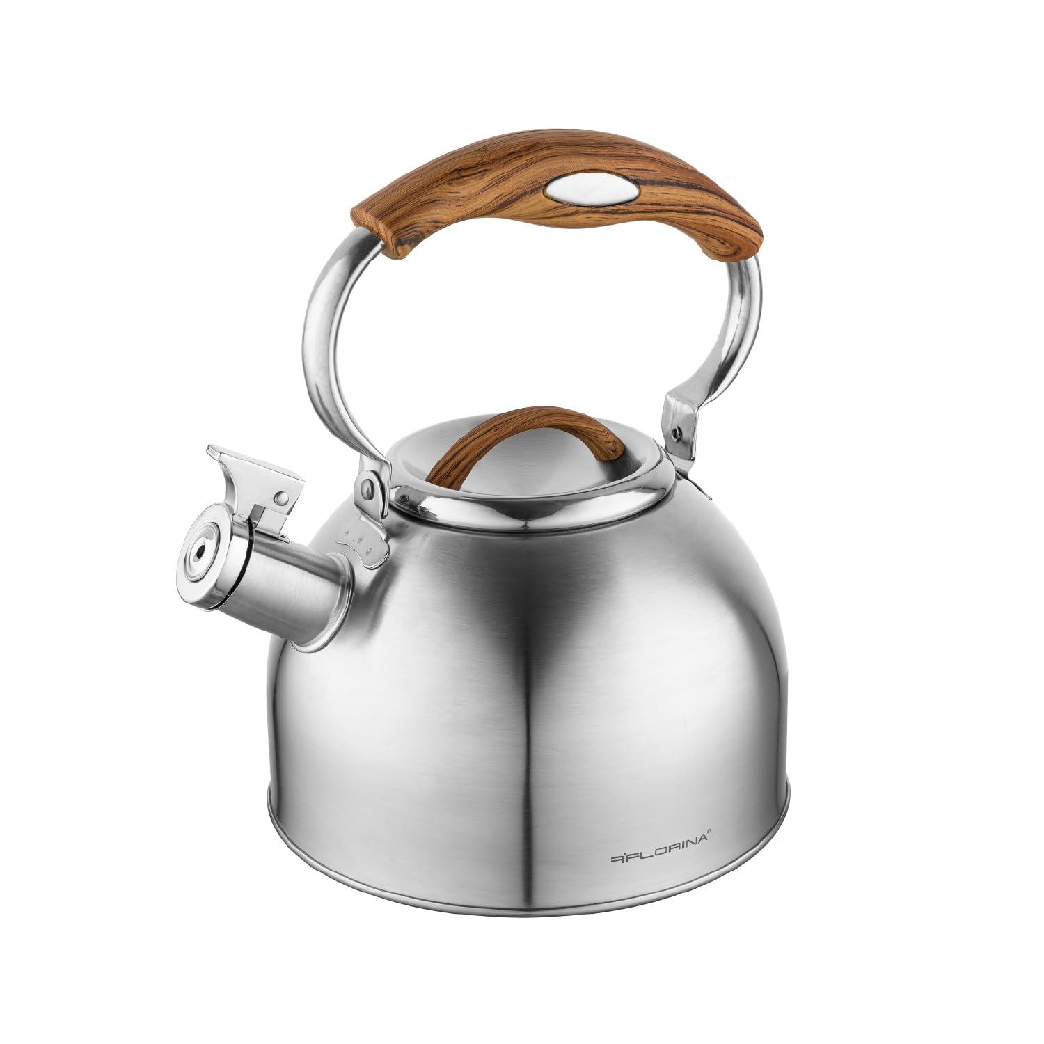 FLORINA Hervidor de Agua (2,5 l) I Tetera de Acero Inoxidable LUKE I Silbato con Mango de Bakelita I Silbido Automático I Tetera para Té y Café I Apta para Todo Tipo de Cocinas I Color: Negro — view 27