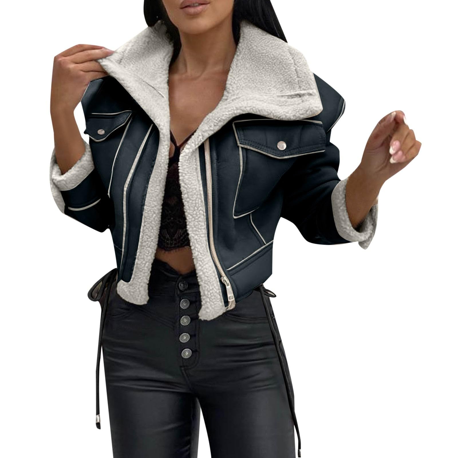 Chaqueta de Mujer Otoño Invierno Abrigo Largo Moda Casual Elegante Manga Larga Exterior Ligero Cálido Confort