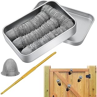 81 pcs Stainless Steel Carpenter Bee Corks, Bee Holes Repair Kit with Install Tool 0.7 Inch Tapered Bee Hole Plug for Porches, 0.7″ W × 0.6″H