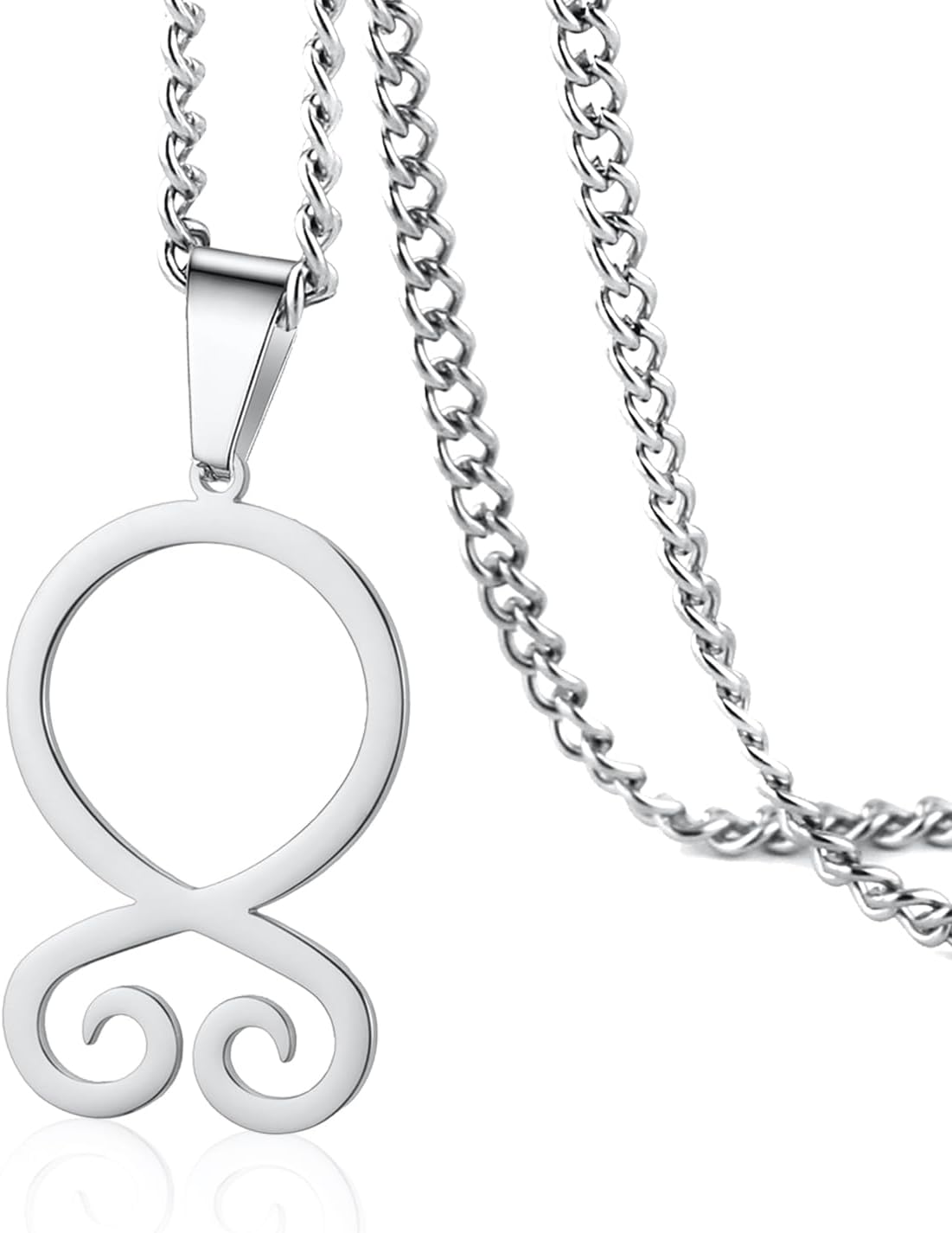 VASSAGO Norse Viking Troll Cross Necklace - Stainless Steel Trollkors Pendant For Men & Women
