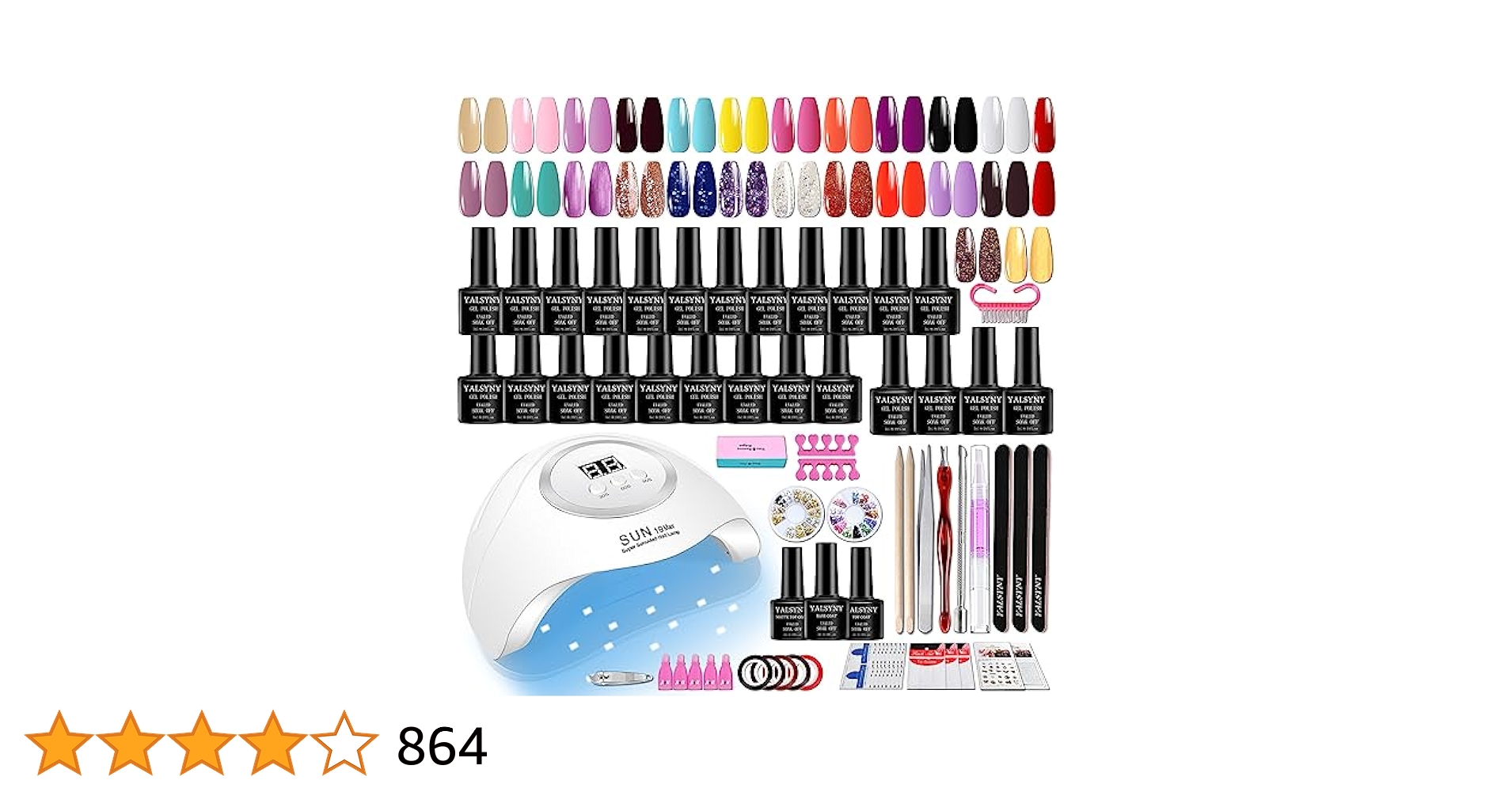 Amazon.com : YALSYNY Gel nail polish kit,uv led nail lamp