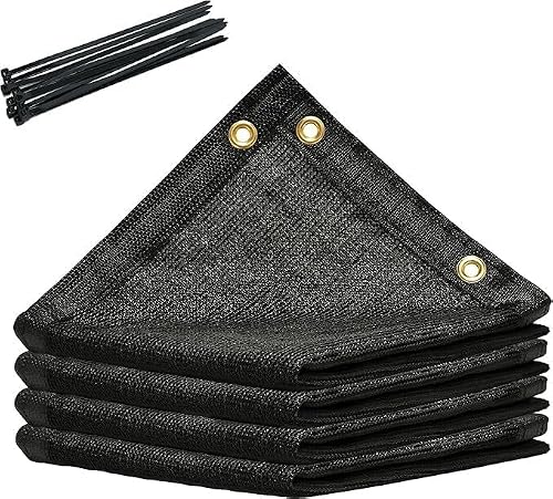 Royal Shade Dog Kennel Shade Cover 4' x 10' Black Knitted HDPE Netting