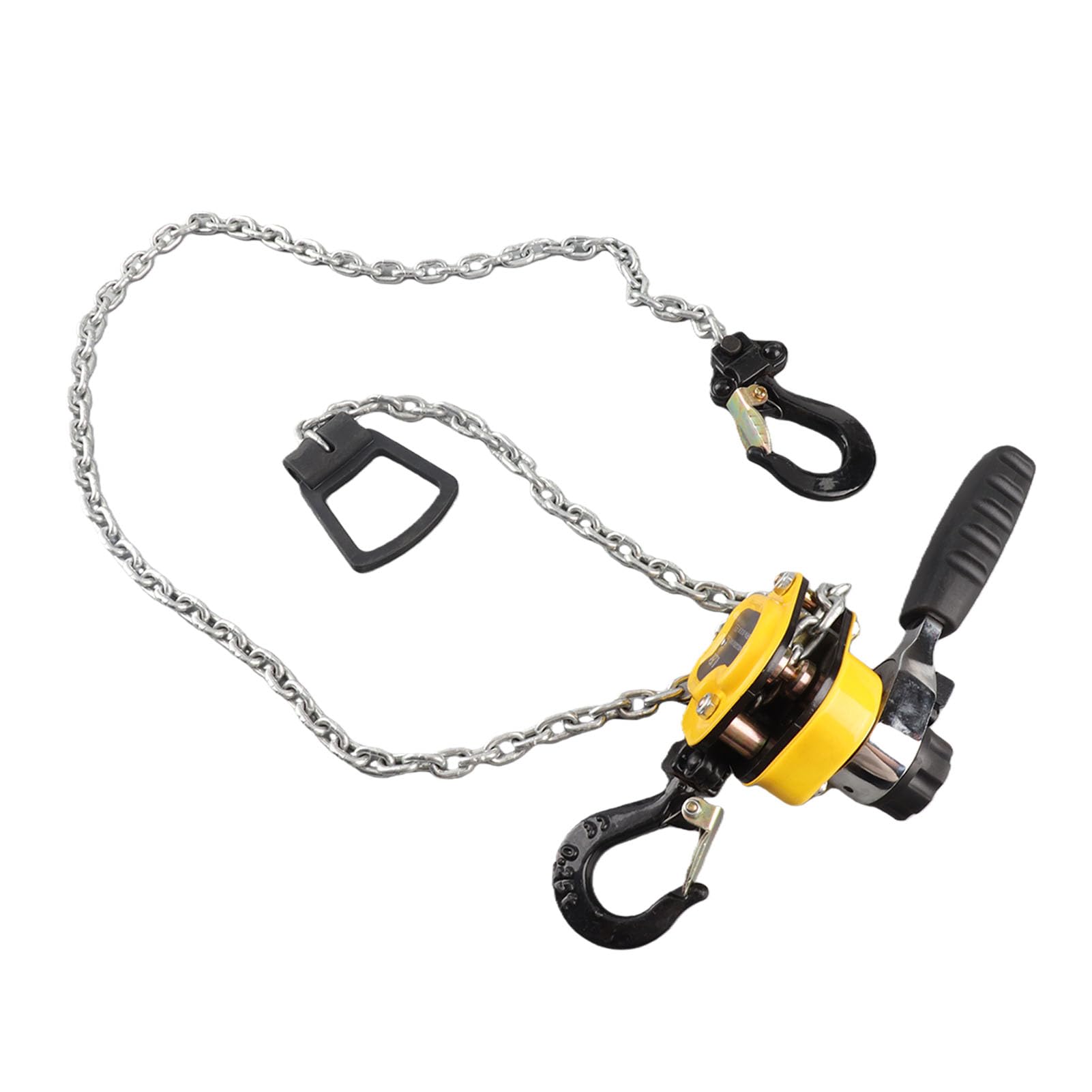 Generic Paranco a Leva Portatile Mini Cricchetto di Sollevamento da 250 Kg per Garage Edili Catena da 1,5 M