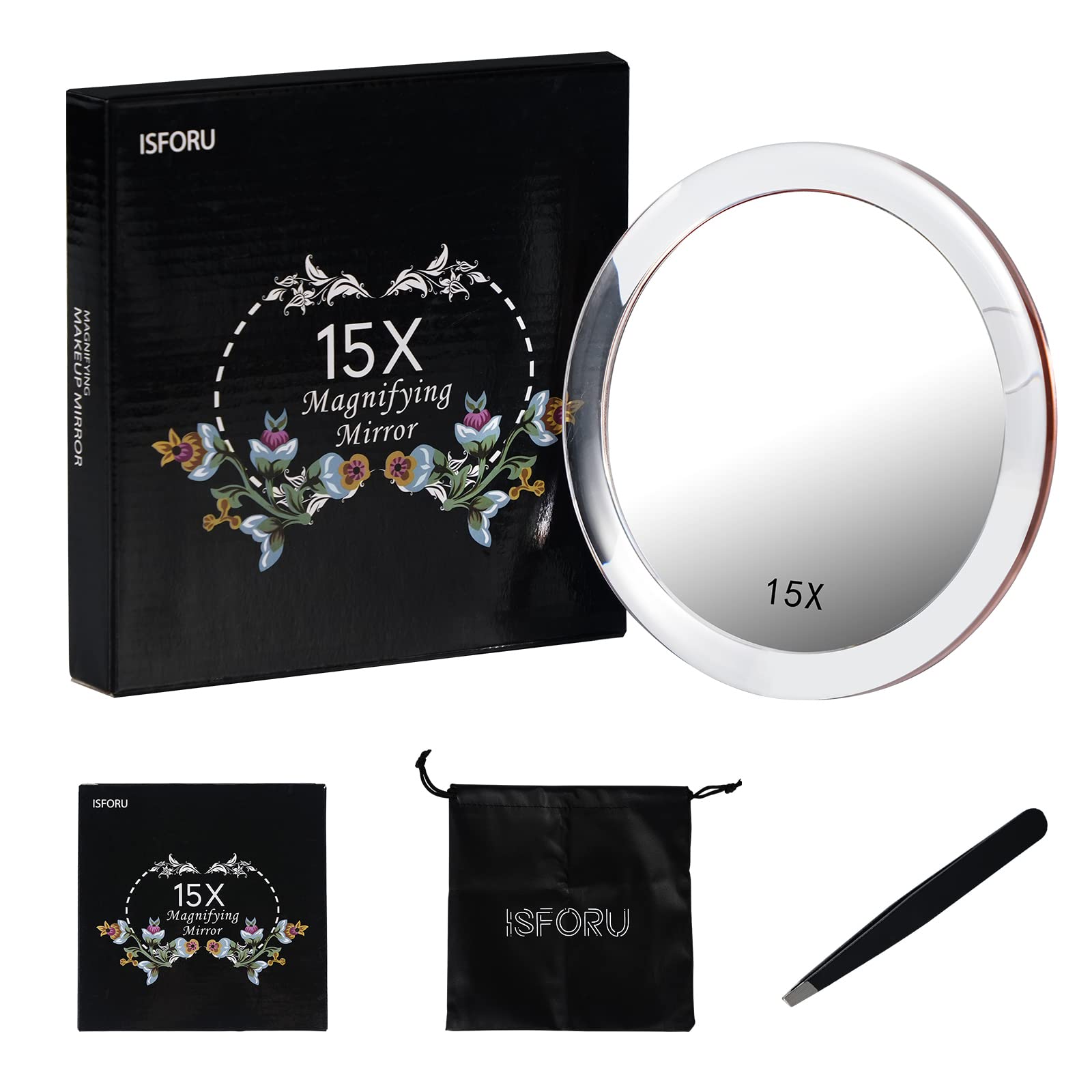 Specchio Ingranditore 30X Con Ventose - Per Trucco Preciso, Depilazione E Cura Pelle - Foto 13