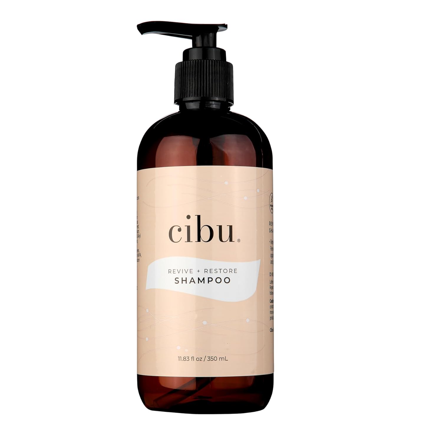 CIBU Revive and Restore Shampoo - Shampoo for Dry Damaged Hair with Oleic Acid, Linoleic Acid, Vitamin E - Repairs and Protects Hair from Heat Stressors - Eliminates Split Ends and Frizz - 11.83oz