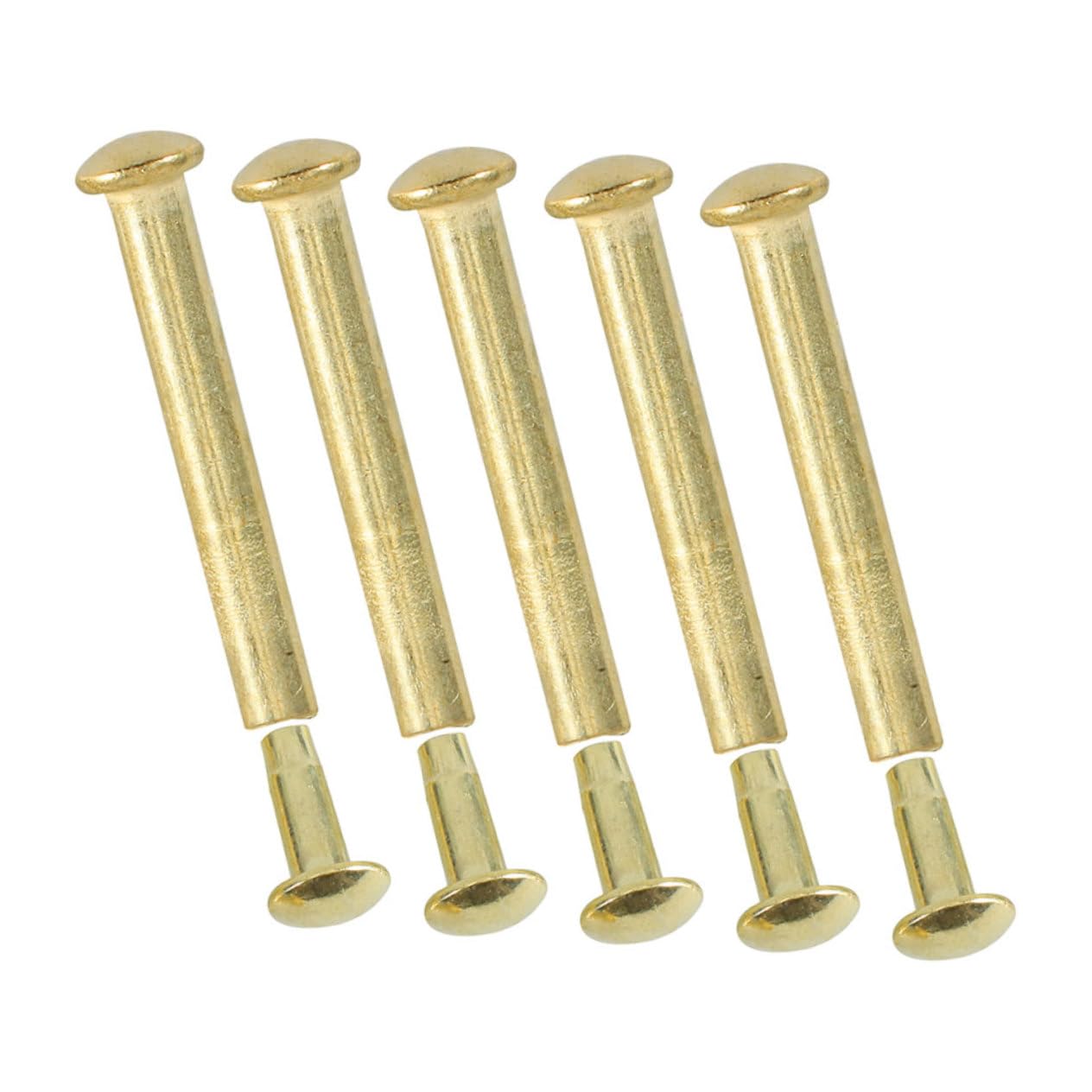 DECHOUS 5Set Folding Fan Repair Kit Shaft Rivets Nuts for Handheld Fans Easy Installation Finish for Paper Projects