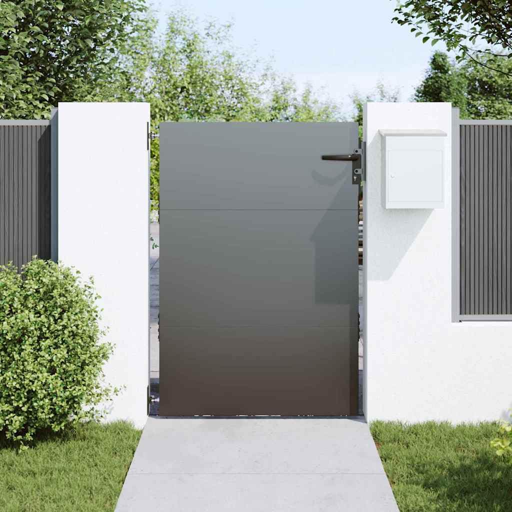 Puerta de jardín con cerradura Negro 85 x 150 cm
