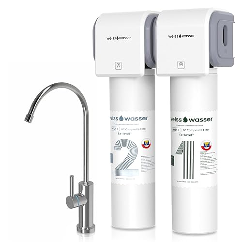 Weiss wasser Filtro de agua para debajo del fregadero filtro de agua de 4 etapas para fregadero 9999 de contaminantes mayores de 001 m con grifo
