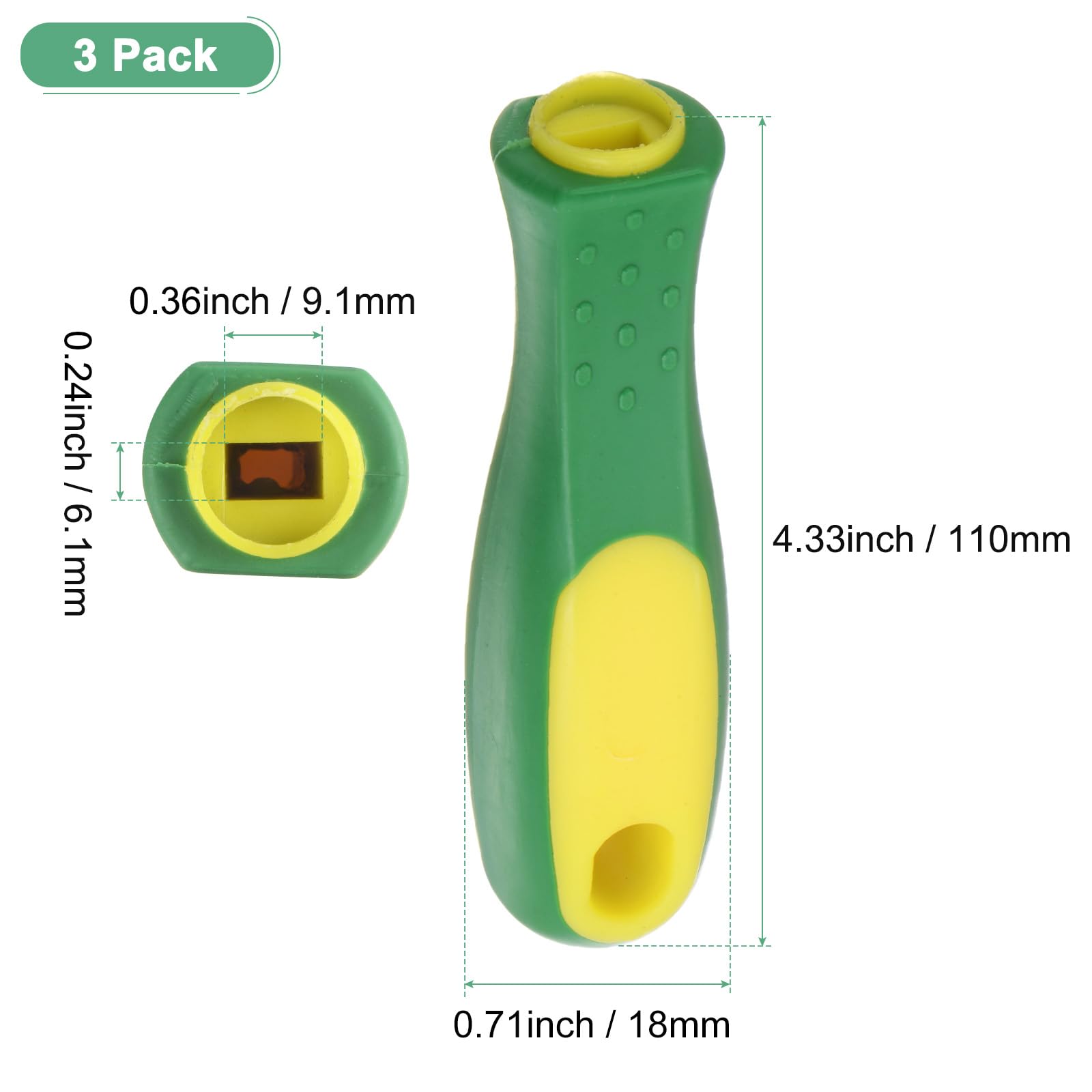 M METERXITY 3-Pack Rubber File Handle - Image 3