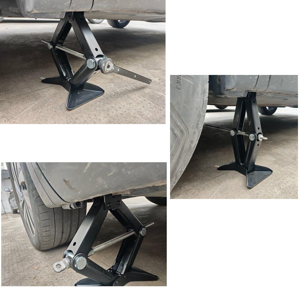 CRIC A PANTOGRAFO DA 2 TONNELLATE COMPATIBILE CON PEUGEOT PARTNER TEPEE KIT PER AUTO CON CRICCHETTO E CHIAVE A BUSSOLA ALLUNGABILE TELESCOPICA SET PER EMERGENZA STRADALE AUTOMOBILI