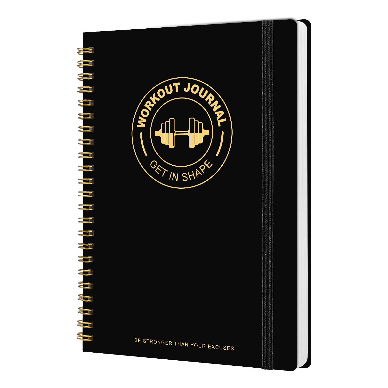 Thboxes Workout & Fitness Journal for Woman Man，8.5" x 6" Daily Exercise Log Notebook Personal Health Meal Planner for Weight Loss Gym Muscle Gain Workout Notepad Essentials Wellness Log, Black-image-8