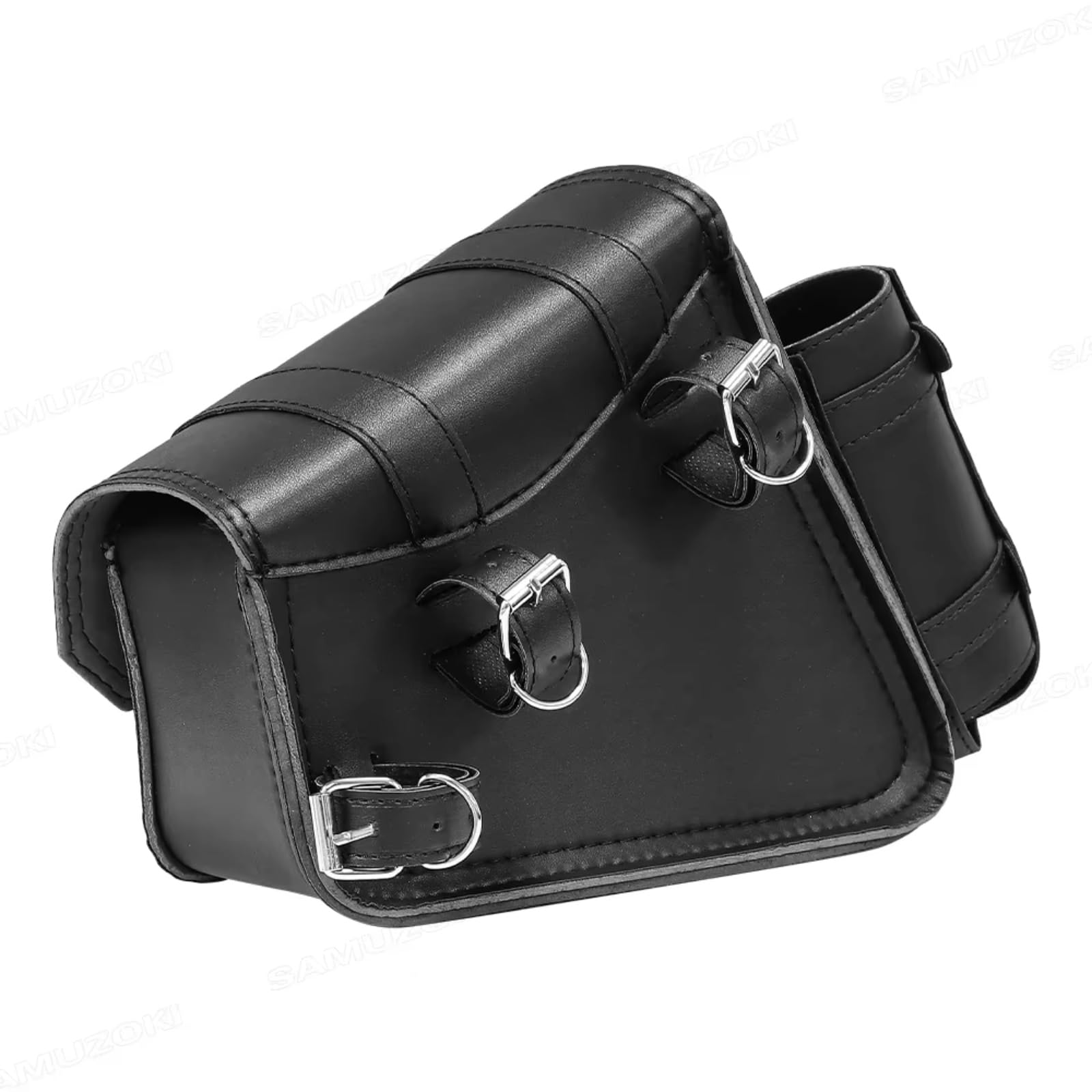 Compatibile Con Chopper Per Borsa Per Viaggio Sella In PU Nera Per Cruiser Con Modifica Degli Accessori Della Borsa Stoccaggio Moto Bollitore Sacche Moto(B)
