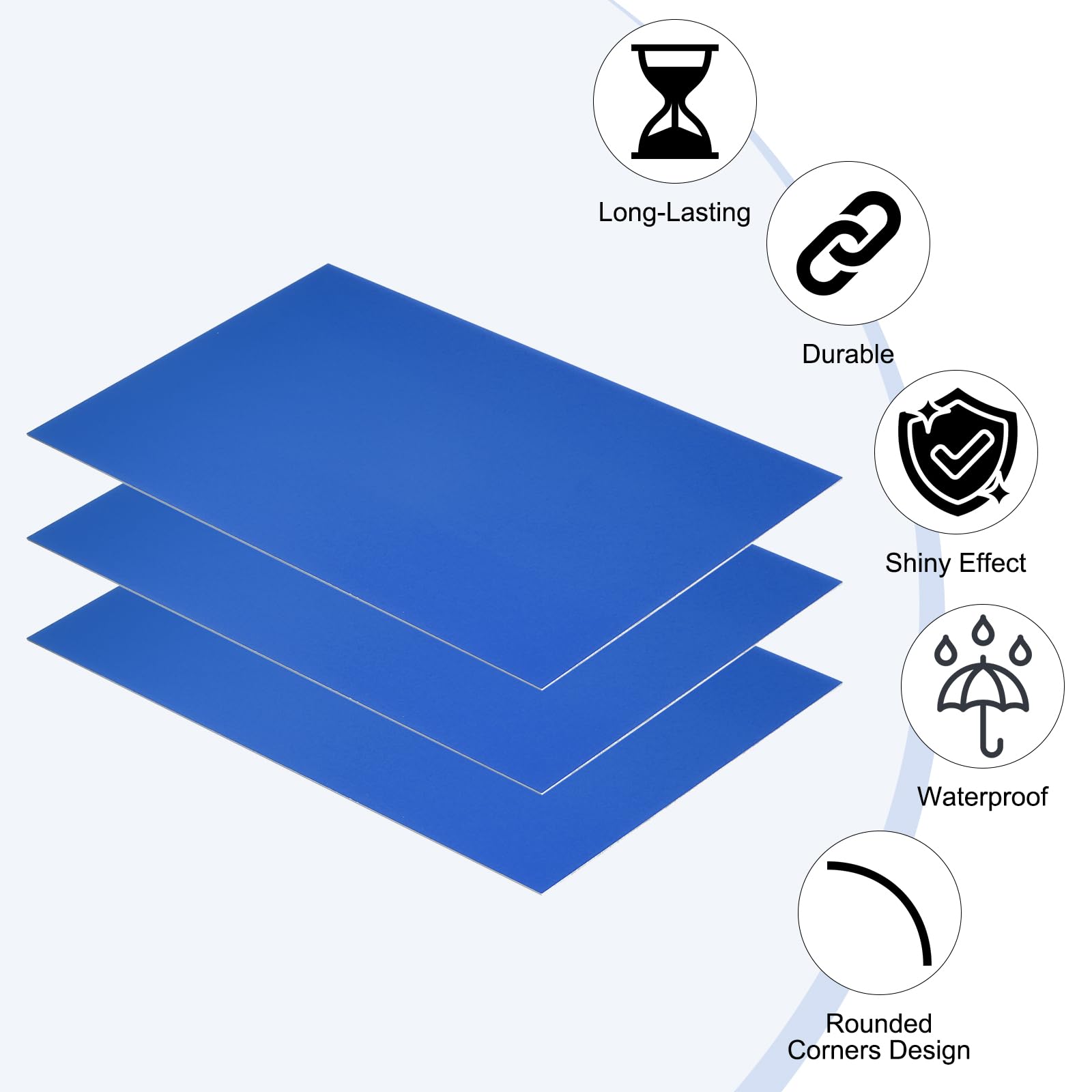 PATIKIL Lastra in Alluminio Anodizzato da 5x8 Pollici, 15pz Piastre Laser per Incisione 0,8MM Sottili Rettangolari per Creazioni Fai da Te Incisione Laser Casa, Blu