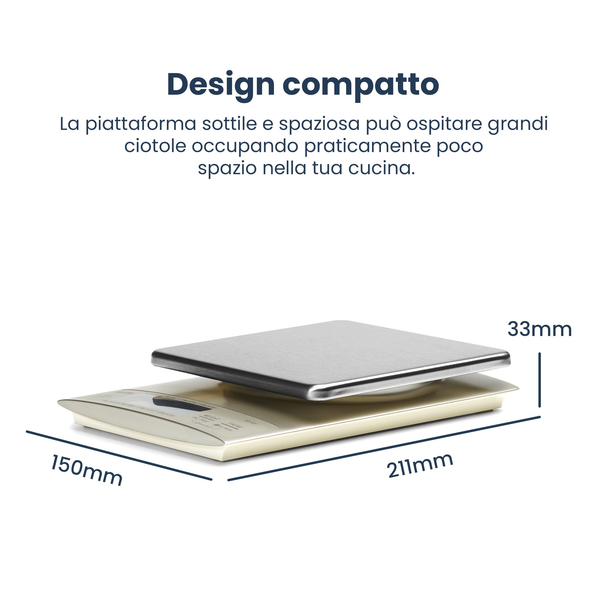 Tanita KD321SV33 Bilancia da cucina 3 kg 0.1 g elettrica bianco plastica