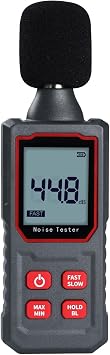Decibel Meter Noise Meter, Supports 30-130 dB, Handy Sound Level Meter, SPL Meter, Built-in Capacitive Microphone Sensor, HD Backlight Display, Portable Noise Meter