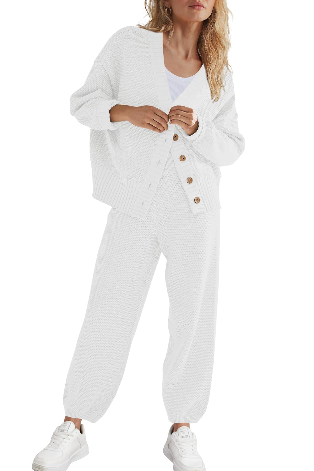 LAMISSCHEWomens Loungewear Set Oversized Matching Lounge Sets with Pockets Tracksuit 2 Piece Outfits