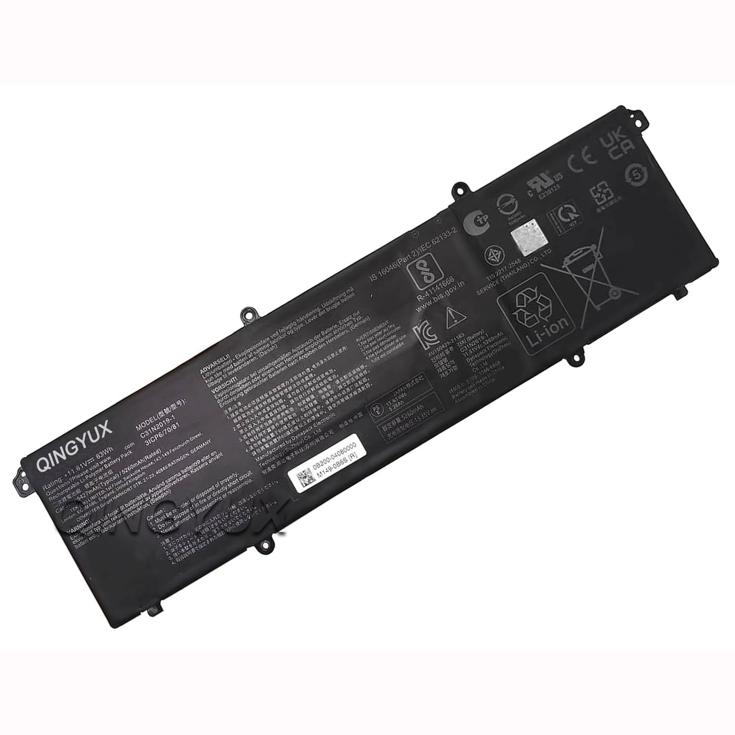Amazon.com: QINGYUX New C31N2019-1 3ICP6/70/81 Laptop Battery