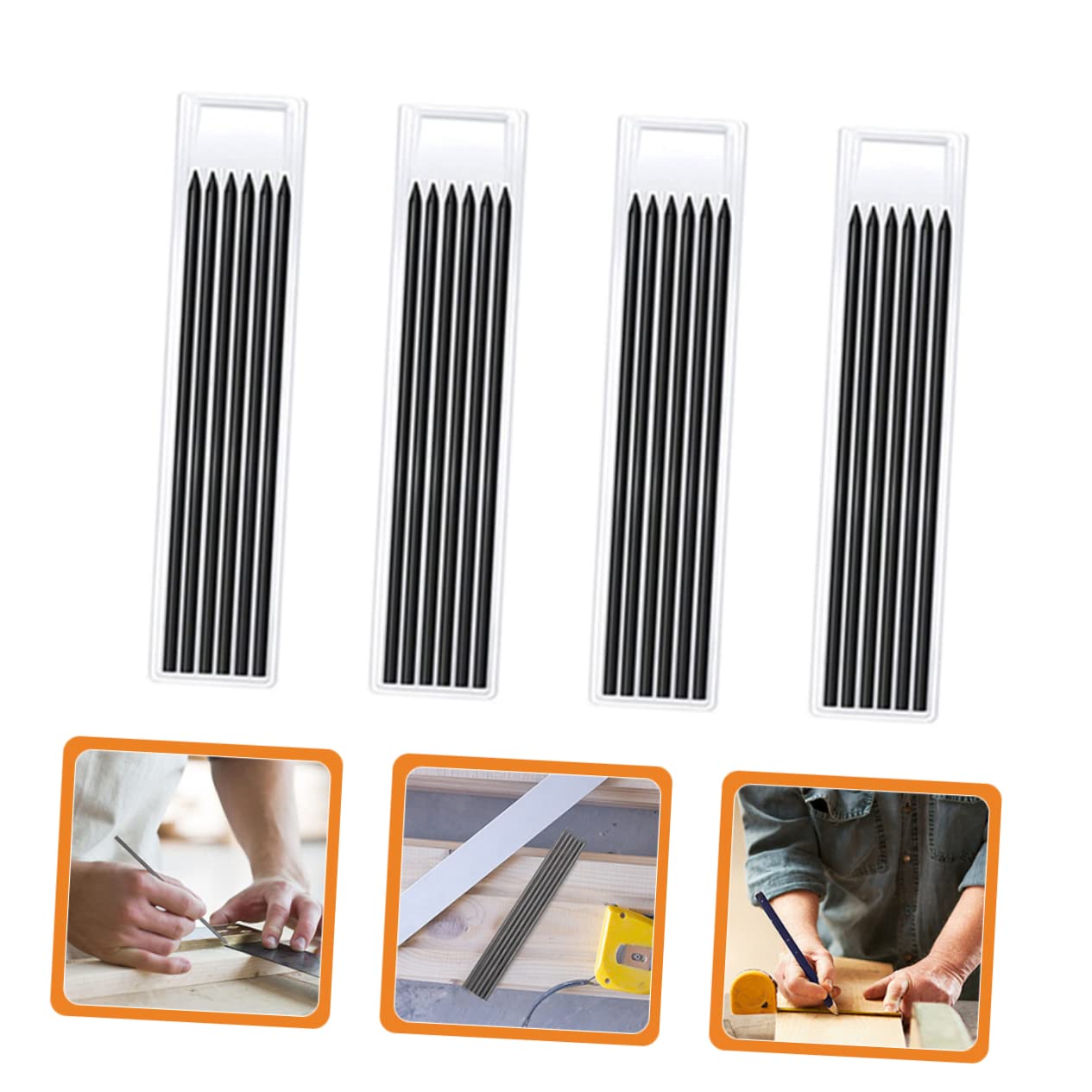 72piezas Recambios Para Lápiz De Carpintero Refill De Negro Carpinteros y De Construcción