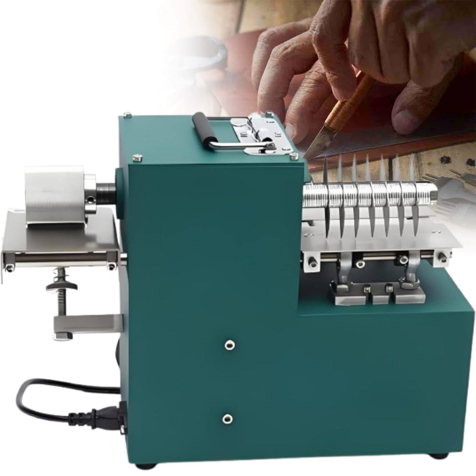 Mhwrughts Multicolor Electric Leathercraft Cutting Machine, Leather Strap Splitter & Strip Cutter, 2-86Mm Adjustable Width, 40W Precision Leather Slitting Tool For Diy Craft And Shoemaking