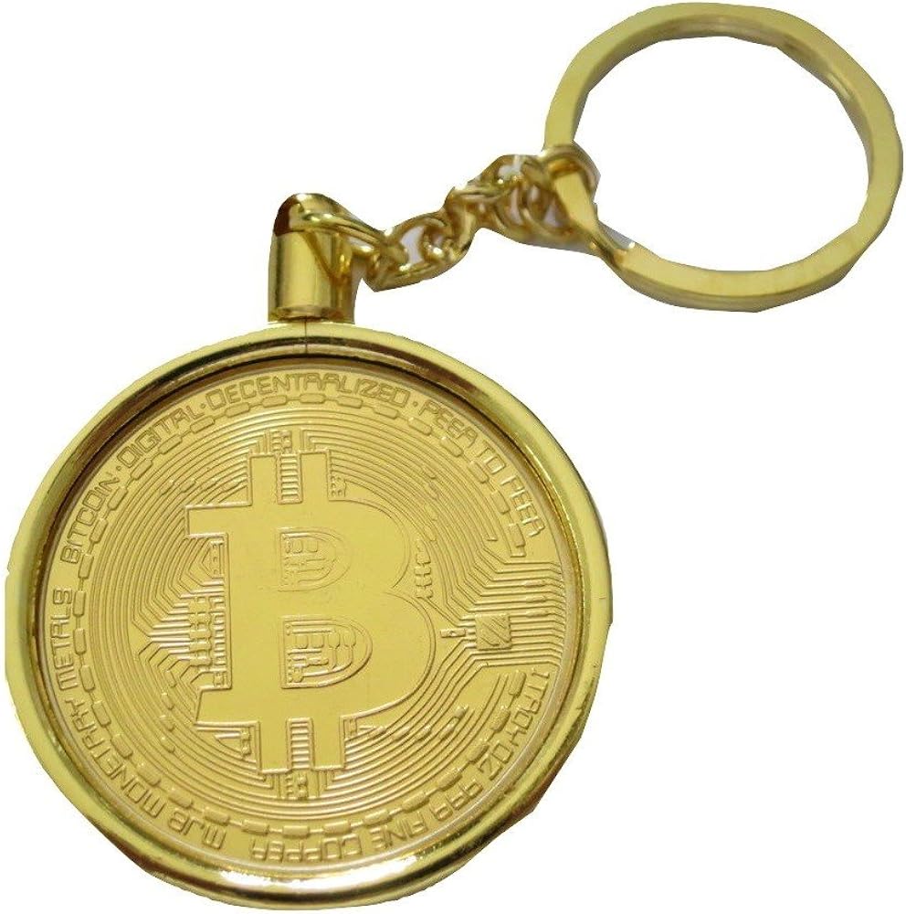 Amazon.com: TrendyLuz Bitcoin Physical Display - Llavero de metal en bolsa  de terciopelo, Oro : Ropa, Zapatos y Joyería