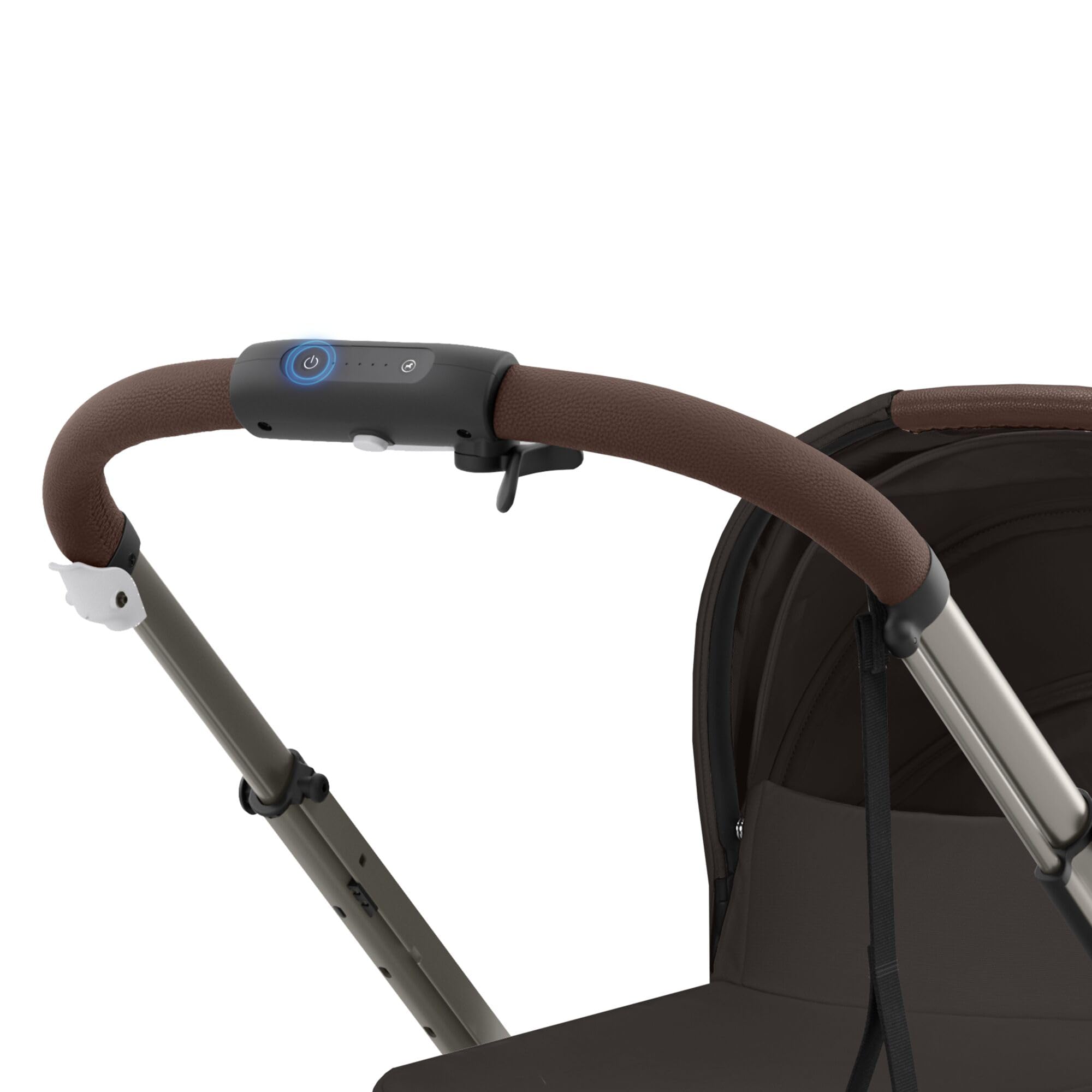 CYBEX Poussette Gold e-GAZELLE S, de la naissance à environ 4 ans, max. 22 kg (mode simple) / 2x 22 kg (mode duo), système tout-en-1 avec propulsion électrique et 20+ configurations, brun chocolat