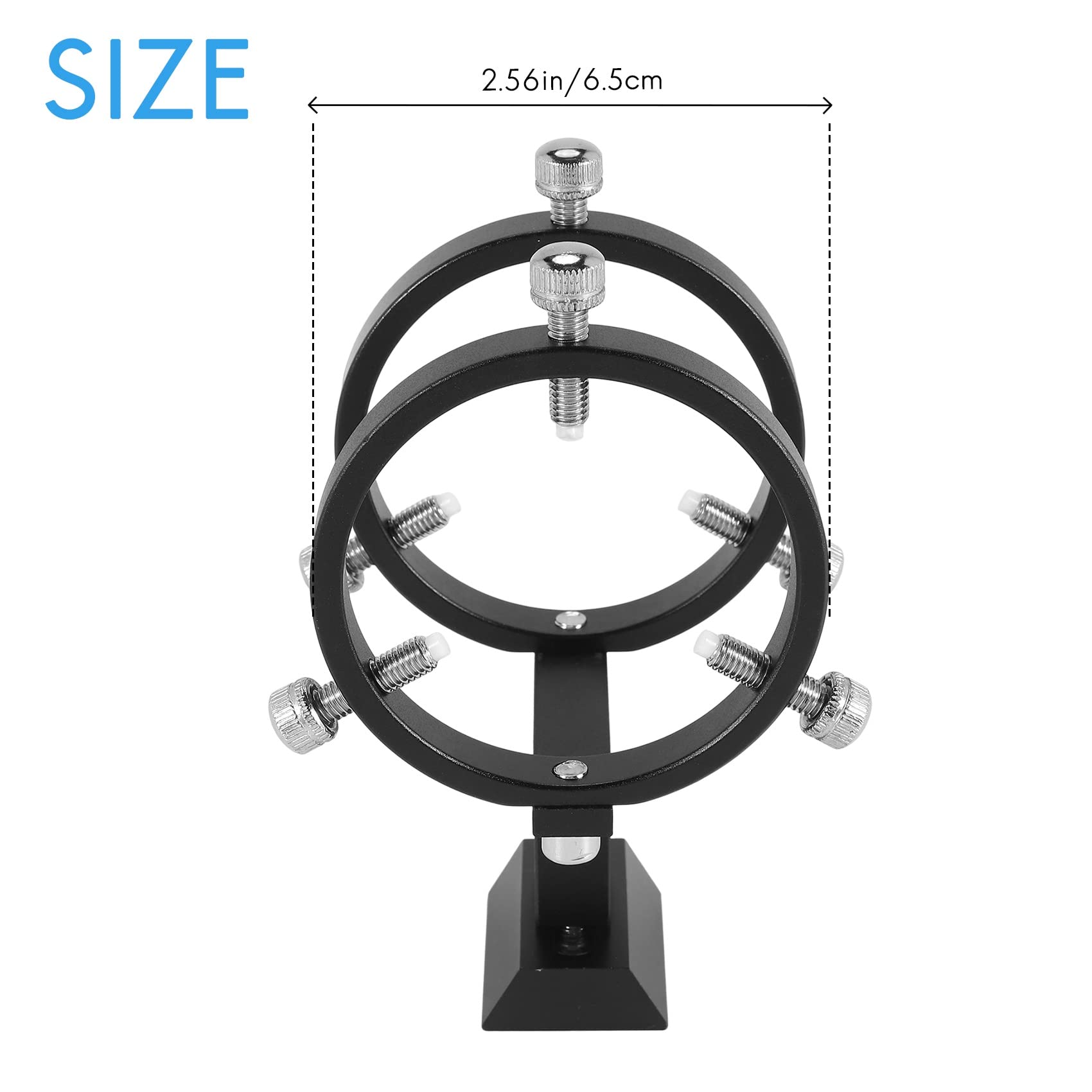 Puntatore Regolabile Staffa per Cercatore Un 6 Punti Anelli per Telescopio Guida Telescopio Astronomico, 65 Mm (33 Mm-64 Mm)