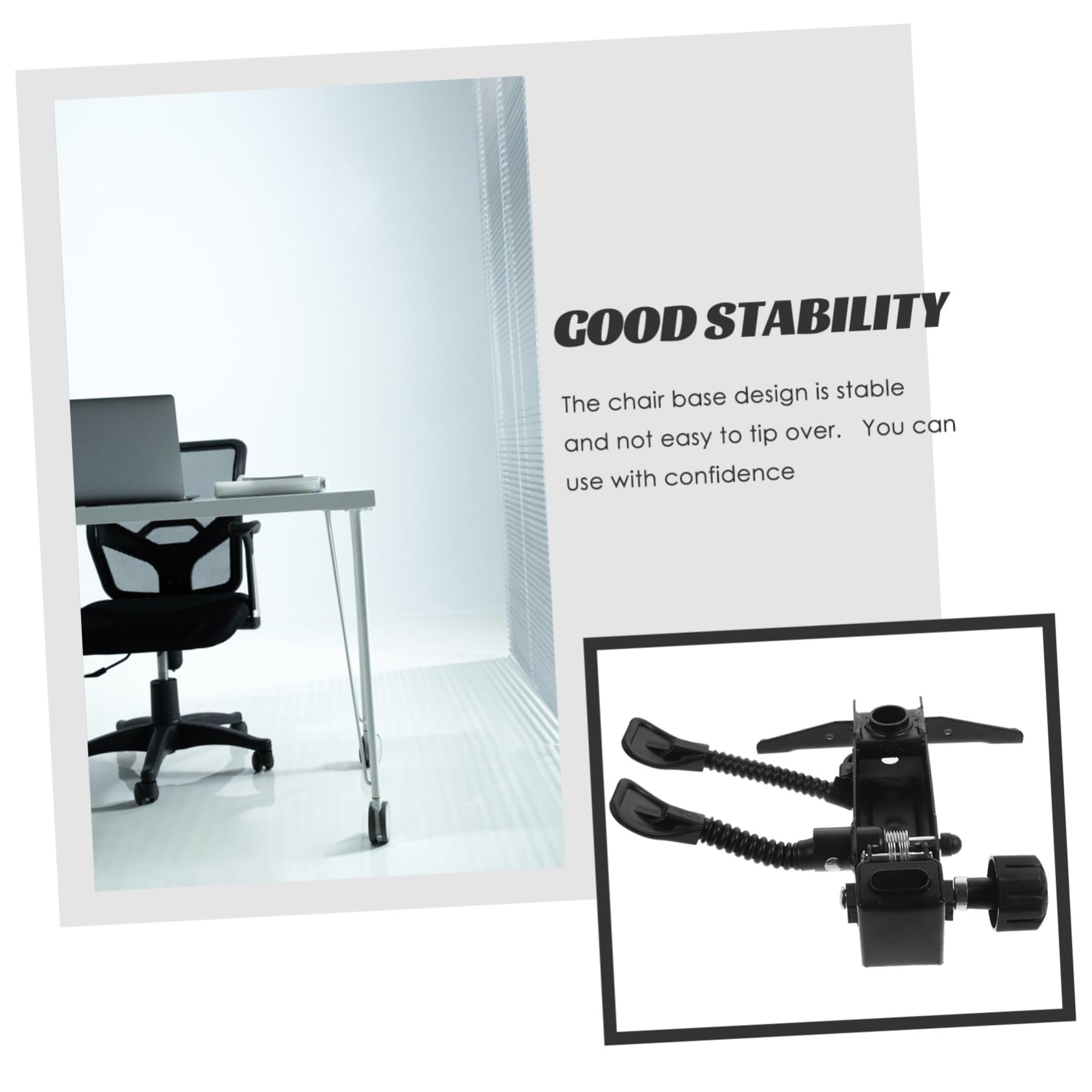 Base Giratoria para Silla De Oficina Mediana, Mecanismo De Control De Inclinación Ajustable, Base Reemplazo Robusta y Portátil, Compatible Sillas De Escritorio y Gaming