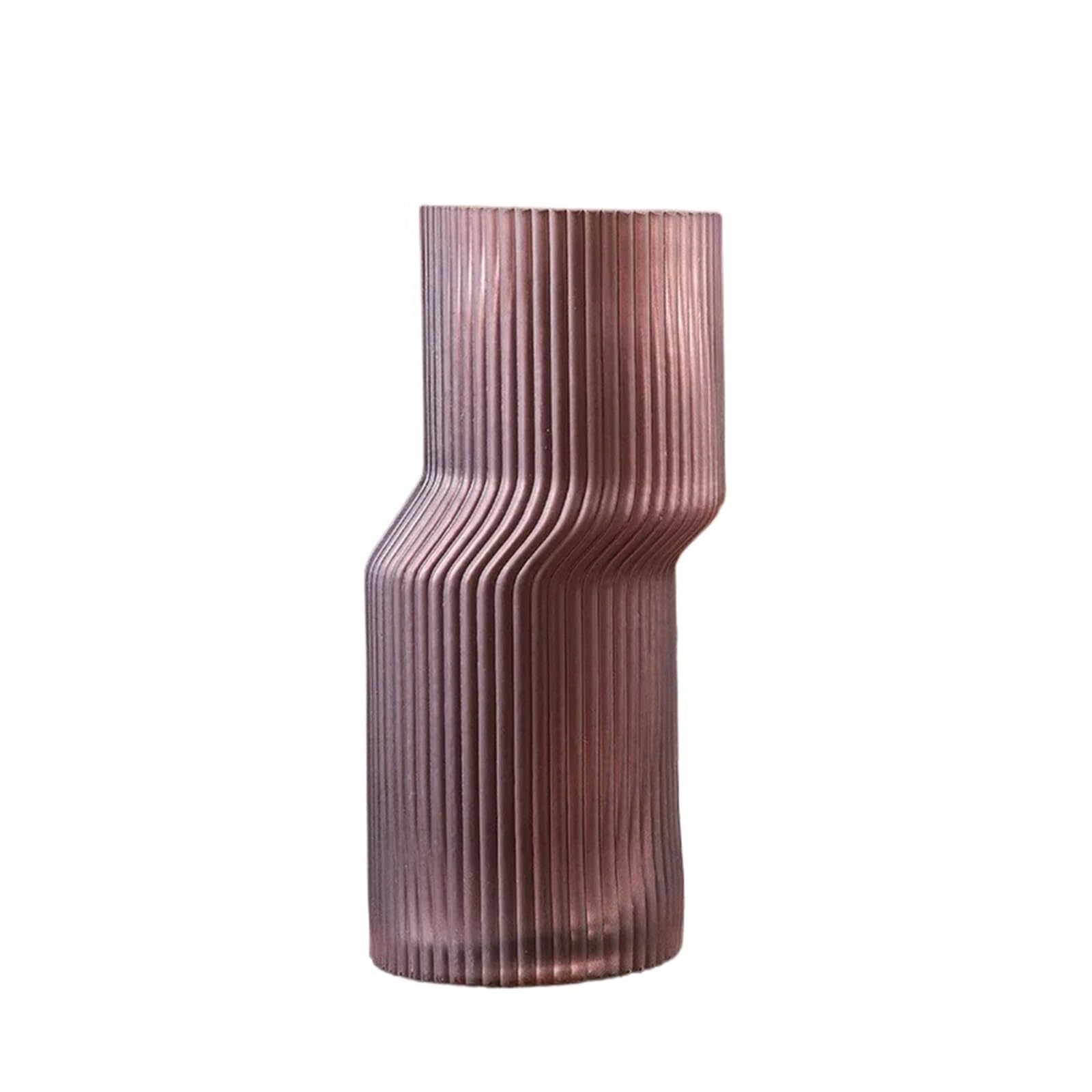 Vase rayé en verre JFDBGU grand modèle pour salon