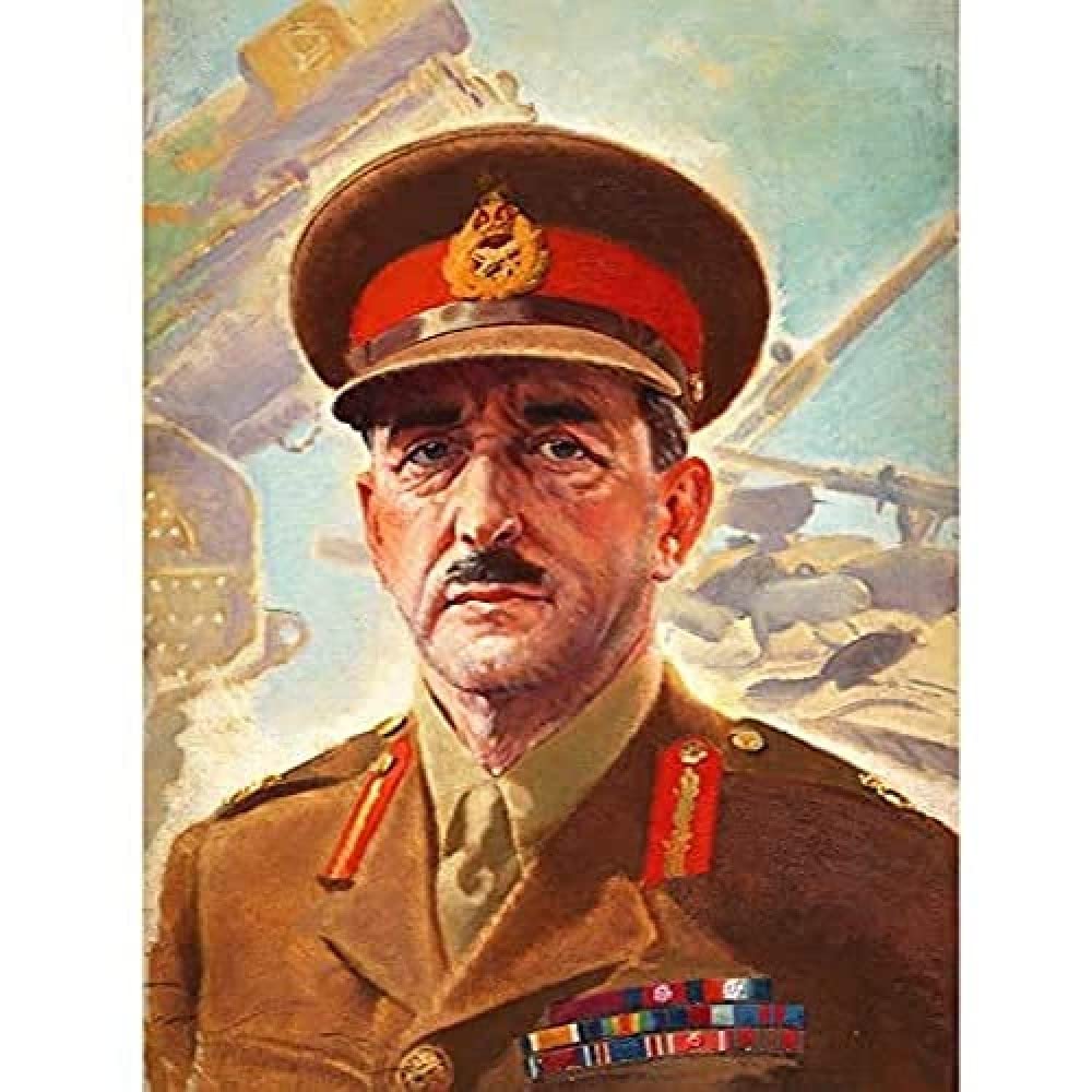 War WWII UK Portrait Field Marshal Lord Alanbrooke Painting Unframed Wall Art Print Poster Home Decor Premium