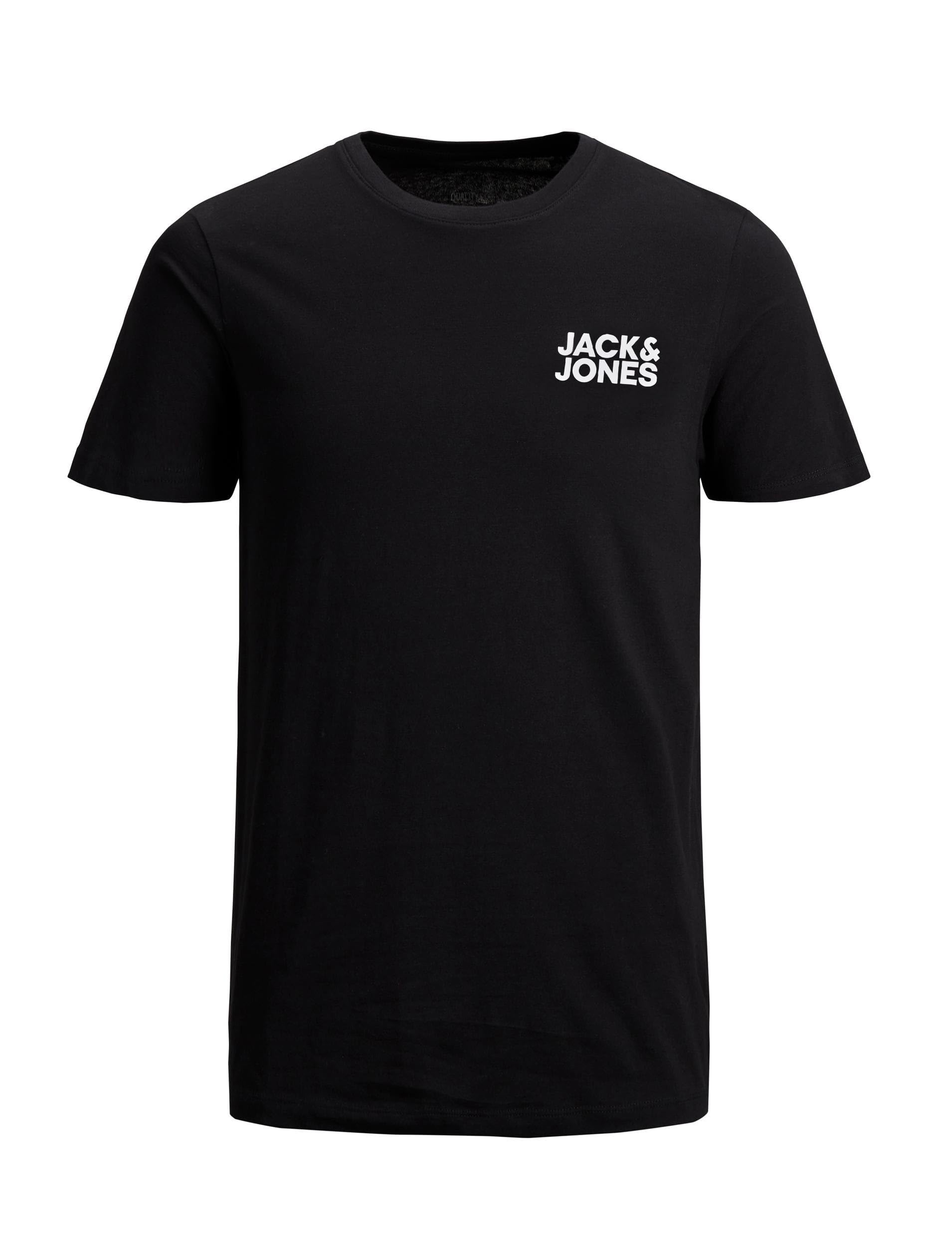 JACK & JONES, JJECORP Logo Tee SS Crew Neck - Maglietta da Uomo a Girocollo, Confezione Risparmio, con Stampa Grafica, XXL