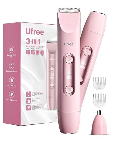 Ufree Bikini Trimmer Electric Razors for Women Dual Head, Pubic