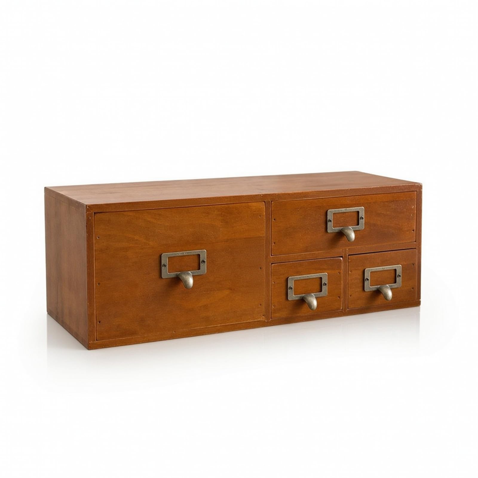 Holzkästchen mit Schubladen platzsparend Schreibtisch-Organizer mit Schubladen Schreibtisch-Organizer für Sammler, Arbeitszimmer, Großer Vier-Schubladen-Schrank