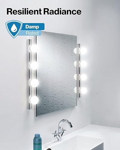 Miniatura 7 de Sunco - Paquete de 4 bombillas LED G25 para espejo de baño, alto rendimiento 1000 LM, equivalente a 100 W 11 W, 3000 K blanco cálido, regulable,