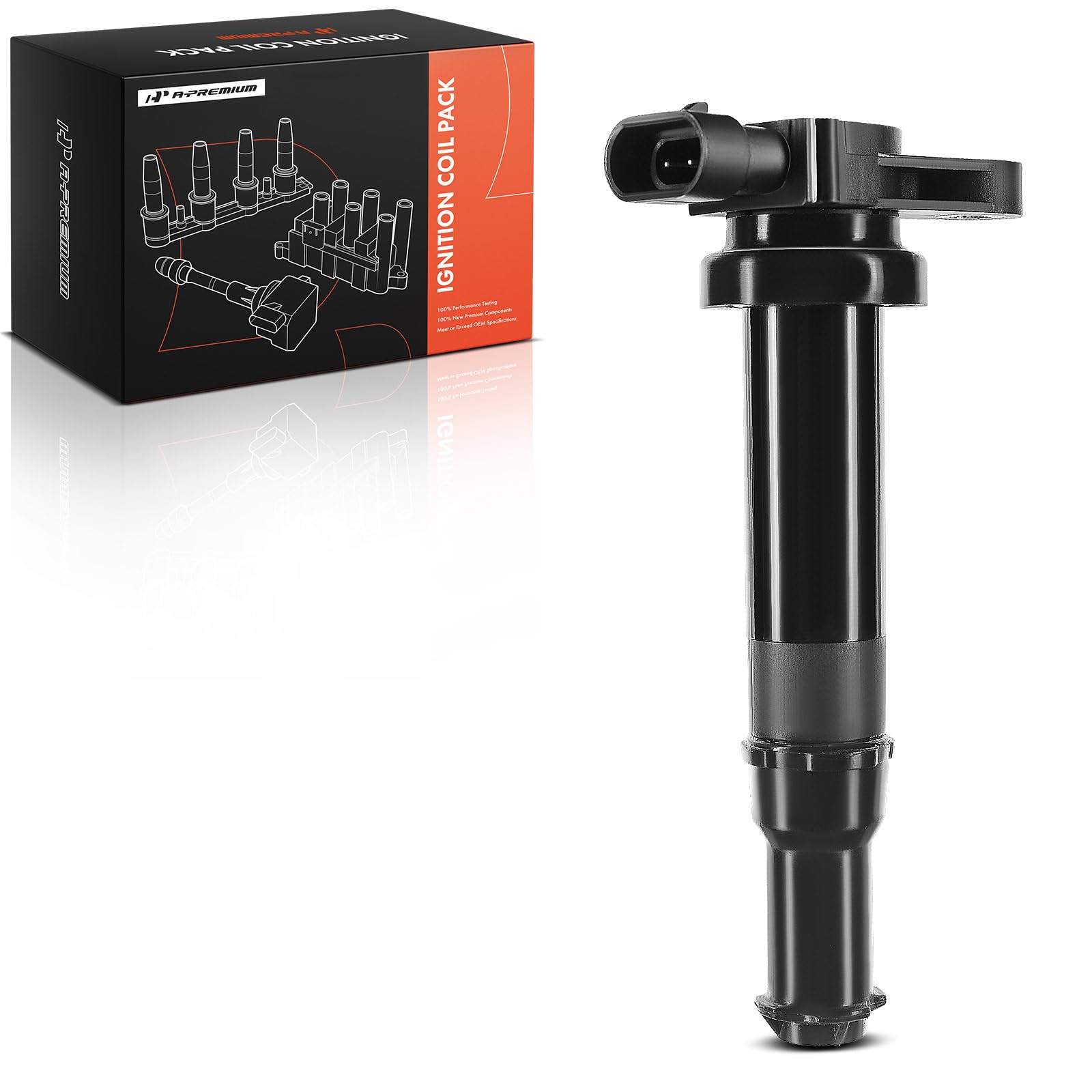 A-Premium Engine Ignition Coil Pack Compatible with Kia Optima 2006 & Hyundai Santa Fe 2007 2008 2009, V6 2.7L, Replace# 273013E100