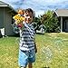 Bubble Gun Blower for Kids - Non-Toxic Bubble Blower with 2 Bubble Solutions - Mini Hand-Held Machine with 4 Wands for Blowing Bubbles - Bubble Toys for Parties, Camping, Outdoor Activities