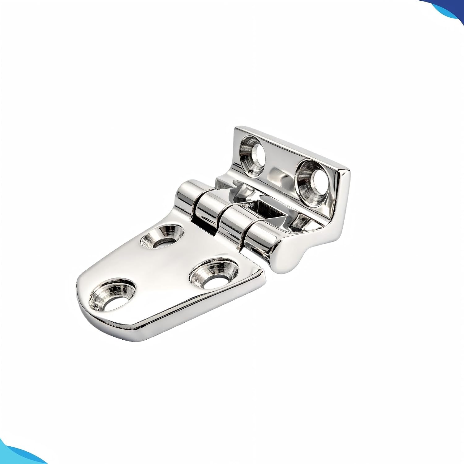 Marine Grade 316 Steel Offset Short Side Hatch Hinges 2 Pack