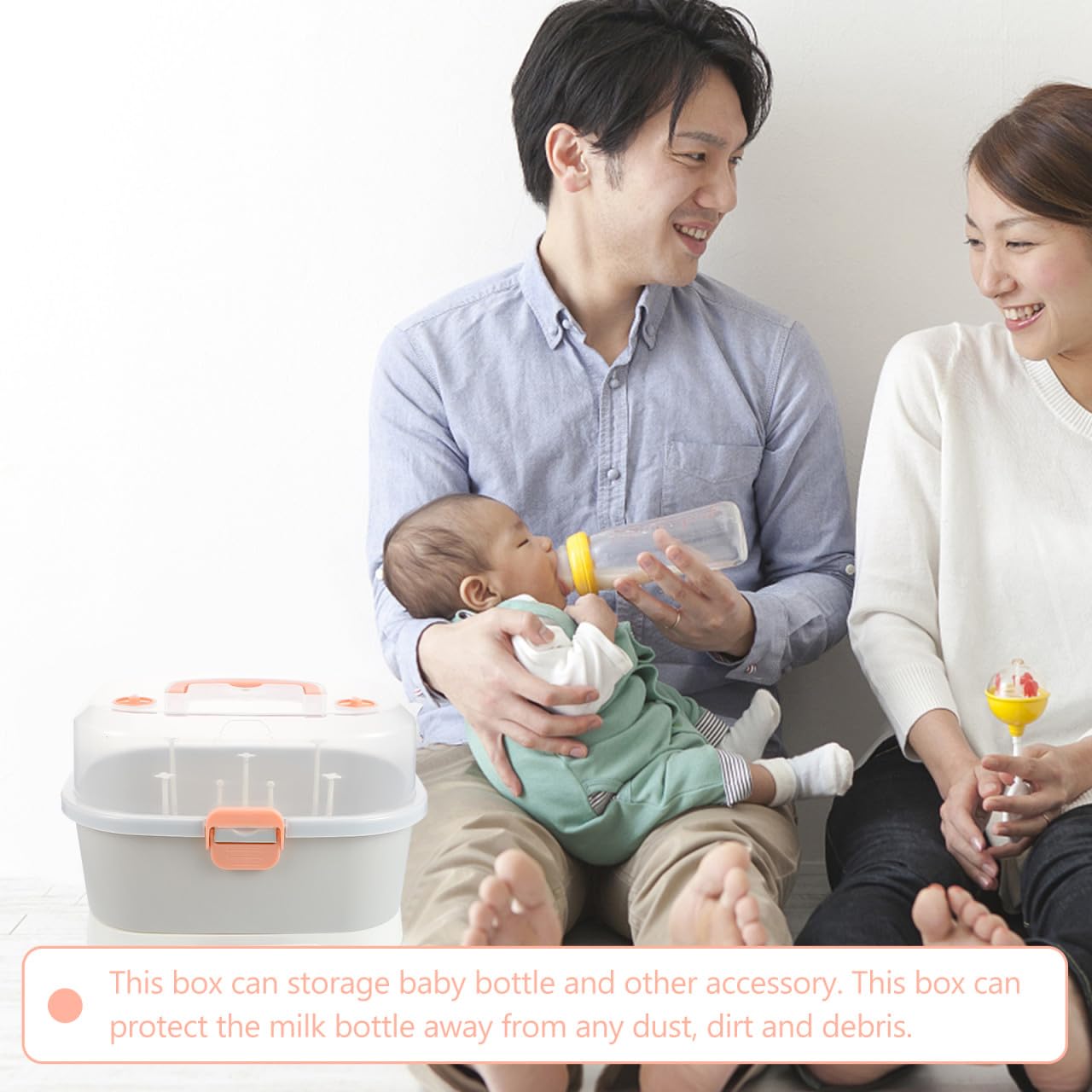 Toddmomy Aufbewahrungsbox für Babyflaschen aus Pp, Tragbar für Unterwegs | Großes Fassungsvermögen, für Schnuller und Milchflaschen, Leicht zu Reinigen