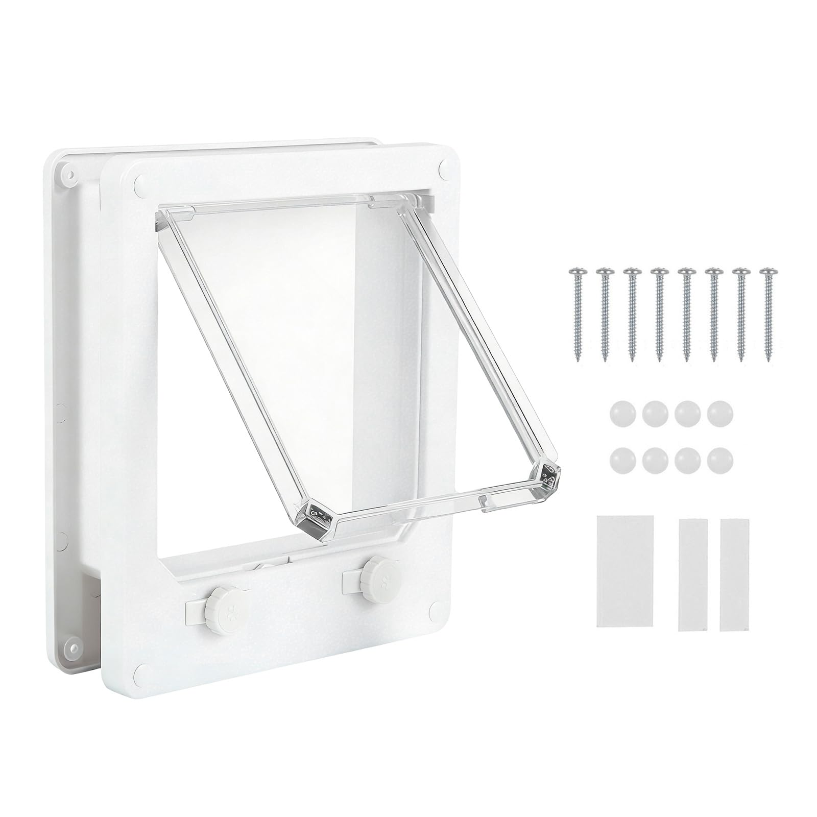 Lockable Safe Flap Door for Cats and Small Dog Easy Installation Mount for Small Pet Entry