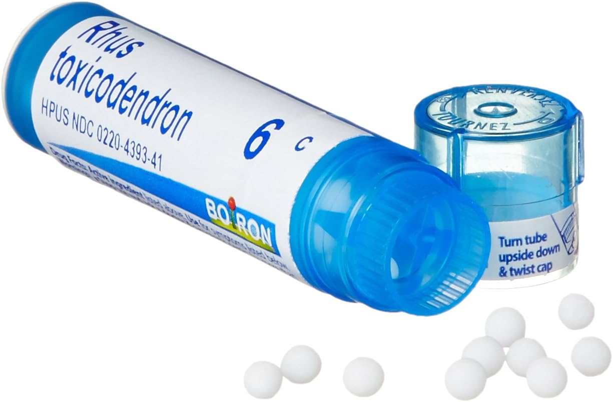 Boiron Rhus Toxicodendron 6C, 5-Pack of 80 Pellet Tubes, Homeopathic Medicine for Joint Pain,